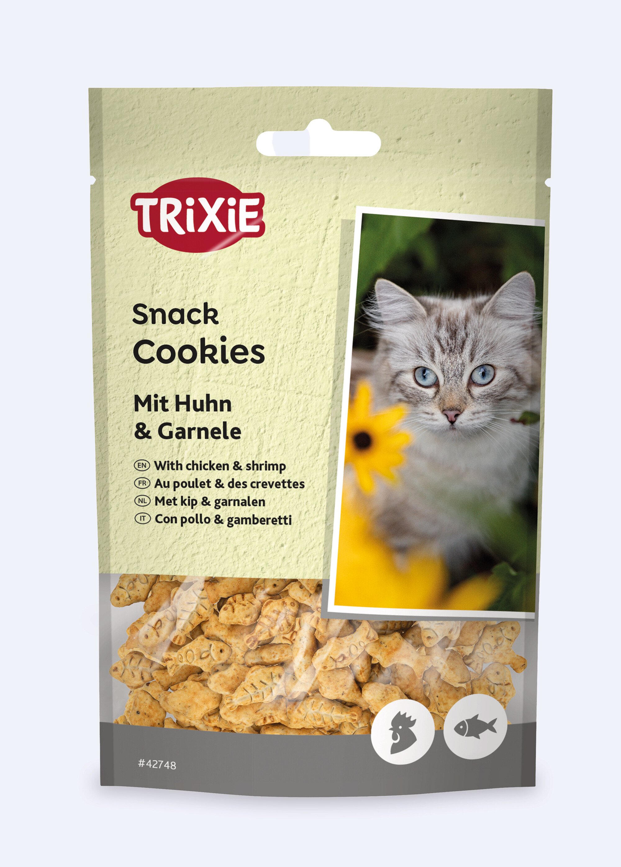 Cookies poulet-crevette, pour chat BEIGE TRX-42748 FA1