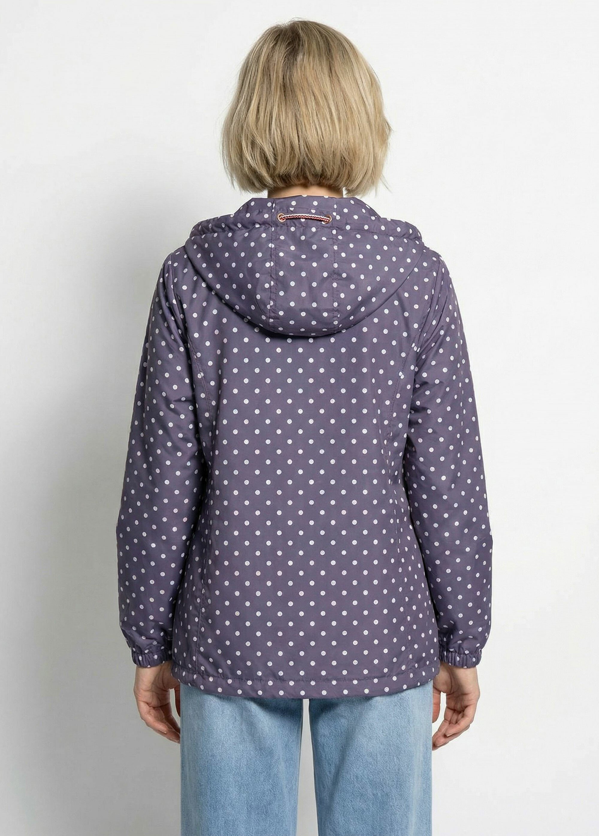 Coupe vent déperlant fantaisie, court Femme Bleu LJ-21017POIS DO1