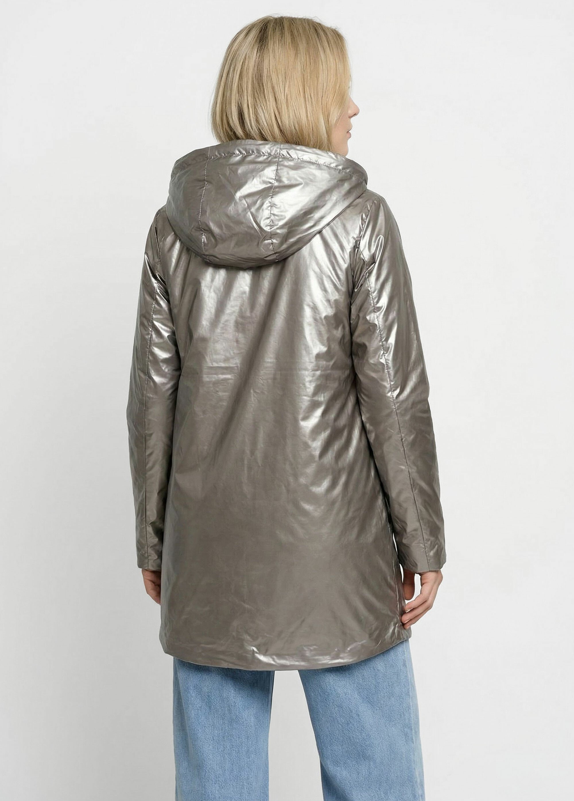 Coupe vent déperlant réversible, court Femme Noir LJ-5012UNI DO1