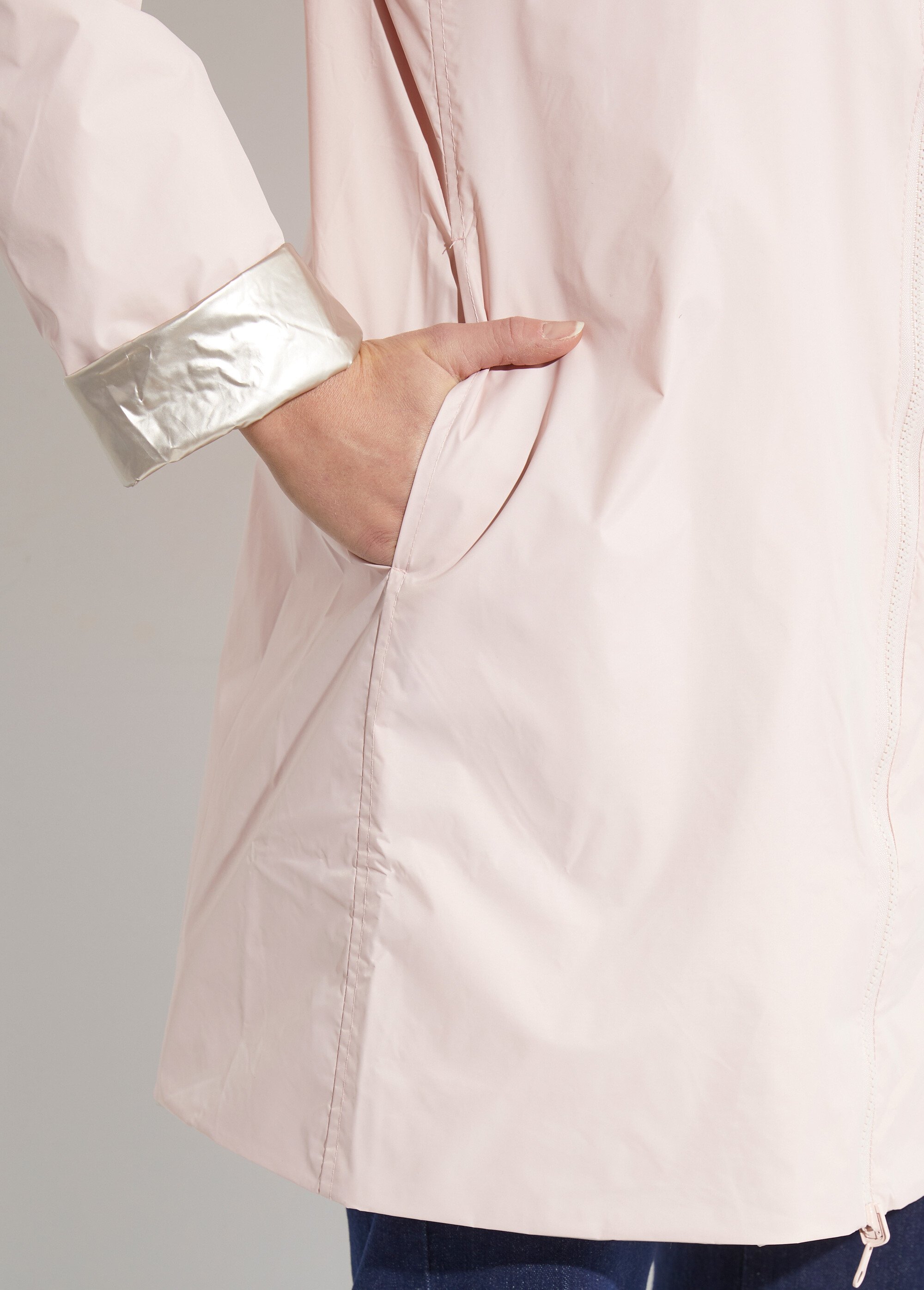 Coupe vent déperlant réversible, court Femme Rose LJ-5012UNI DE2