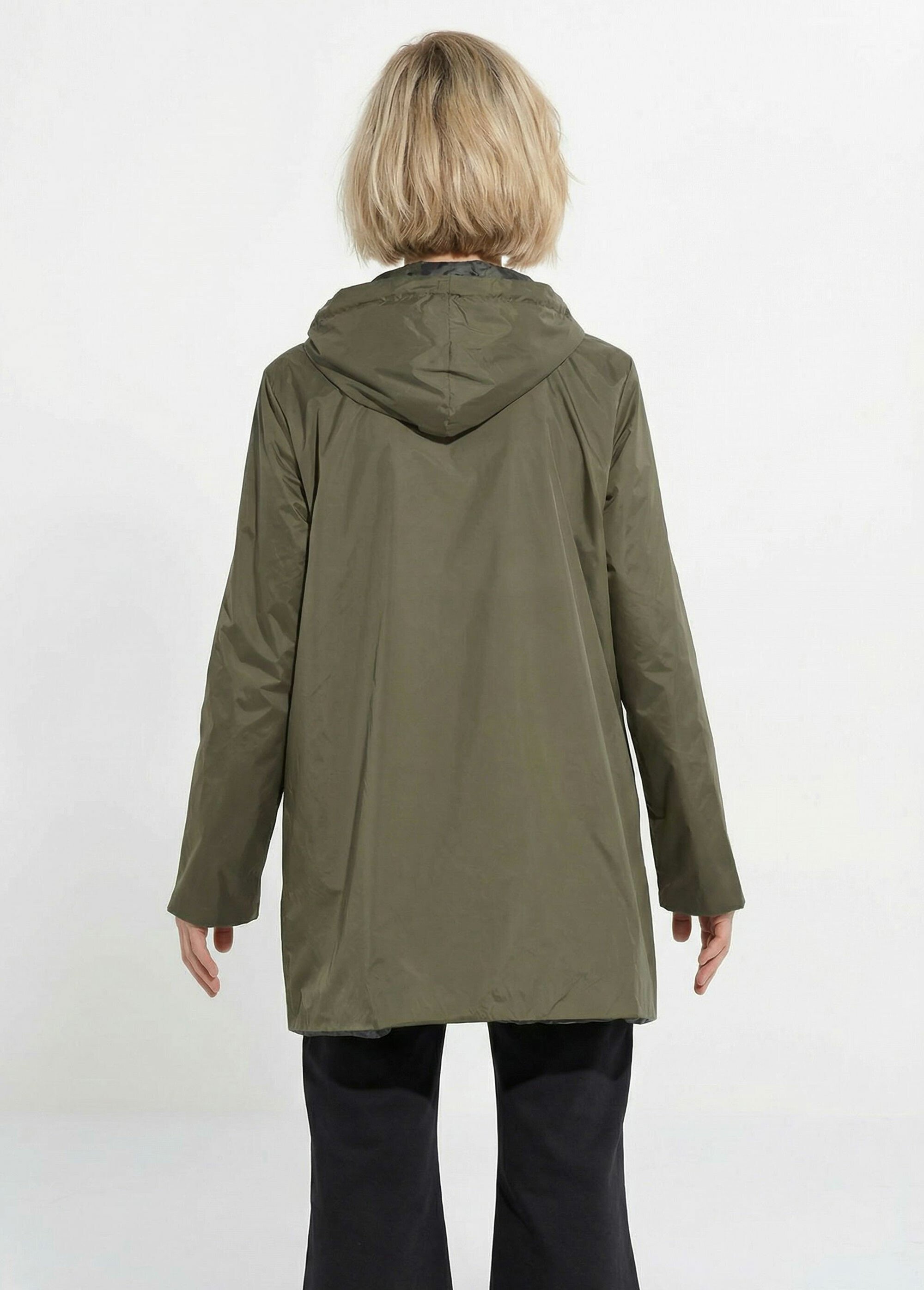 Coupe vent déperlant réversible léopard Femme Vert LJ-5012LEO DO2