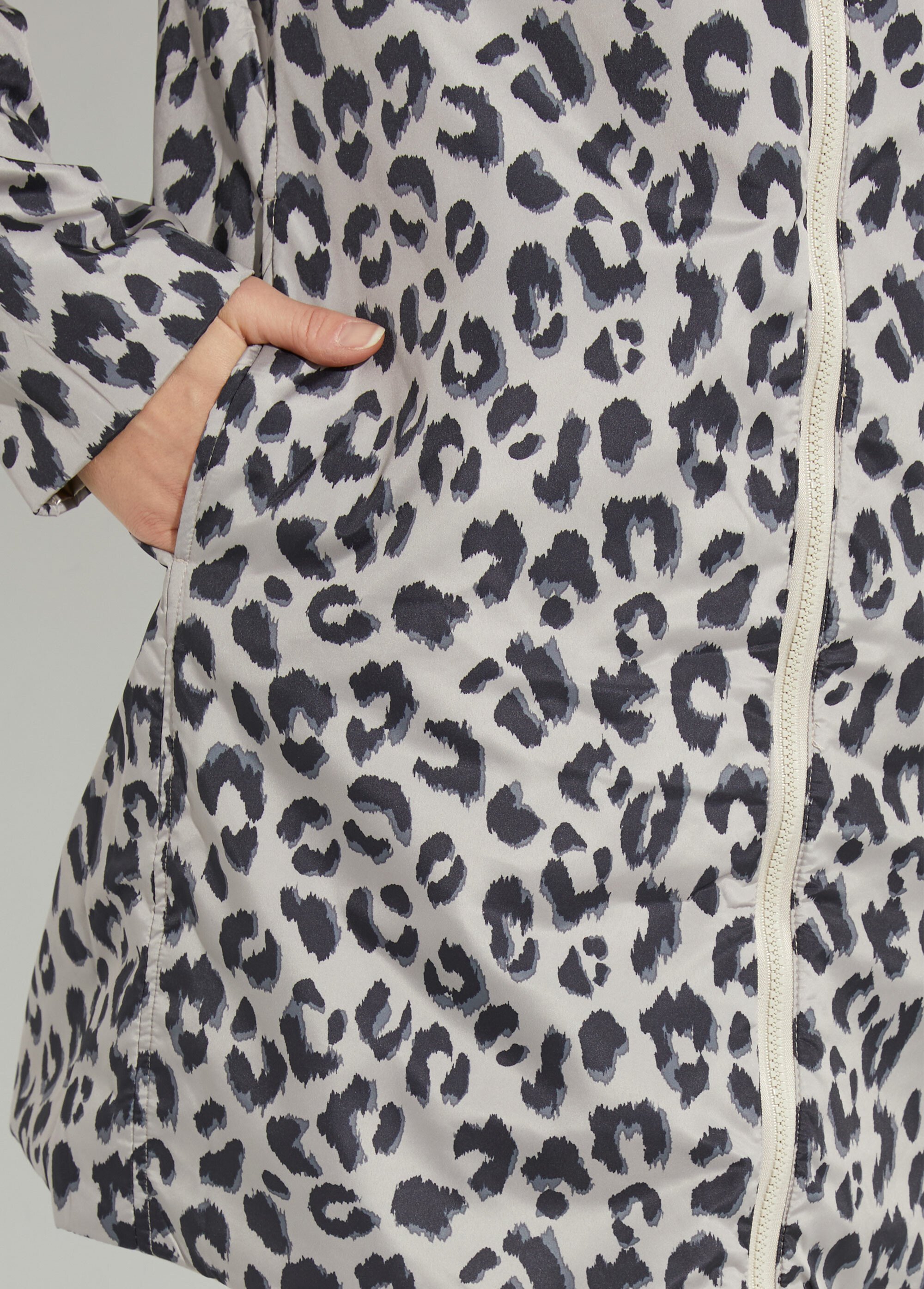 Coupe vent déperlant réversible léopard Femme Doré LJ-5012LEO DE1