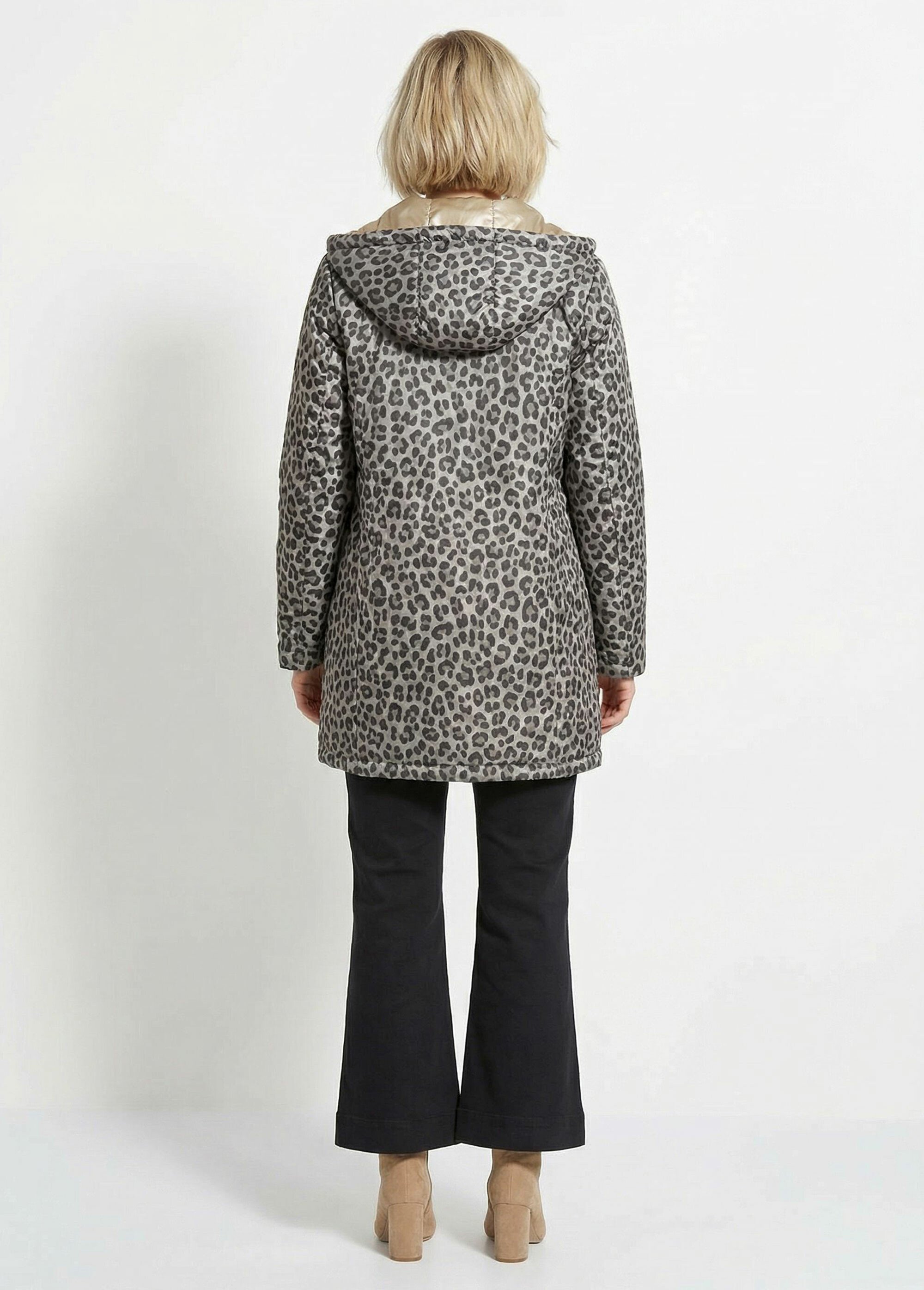 Coupe vent déperlant réversible léopard Femme Doré LJ-5012LEO DO1