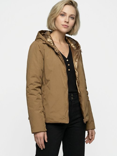 Coupe vent déperlant réversible, long Femme Marron LJ-5011UNI MV1