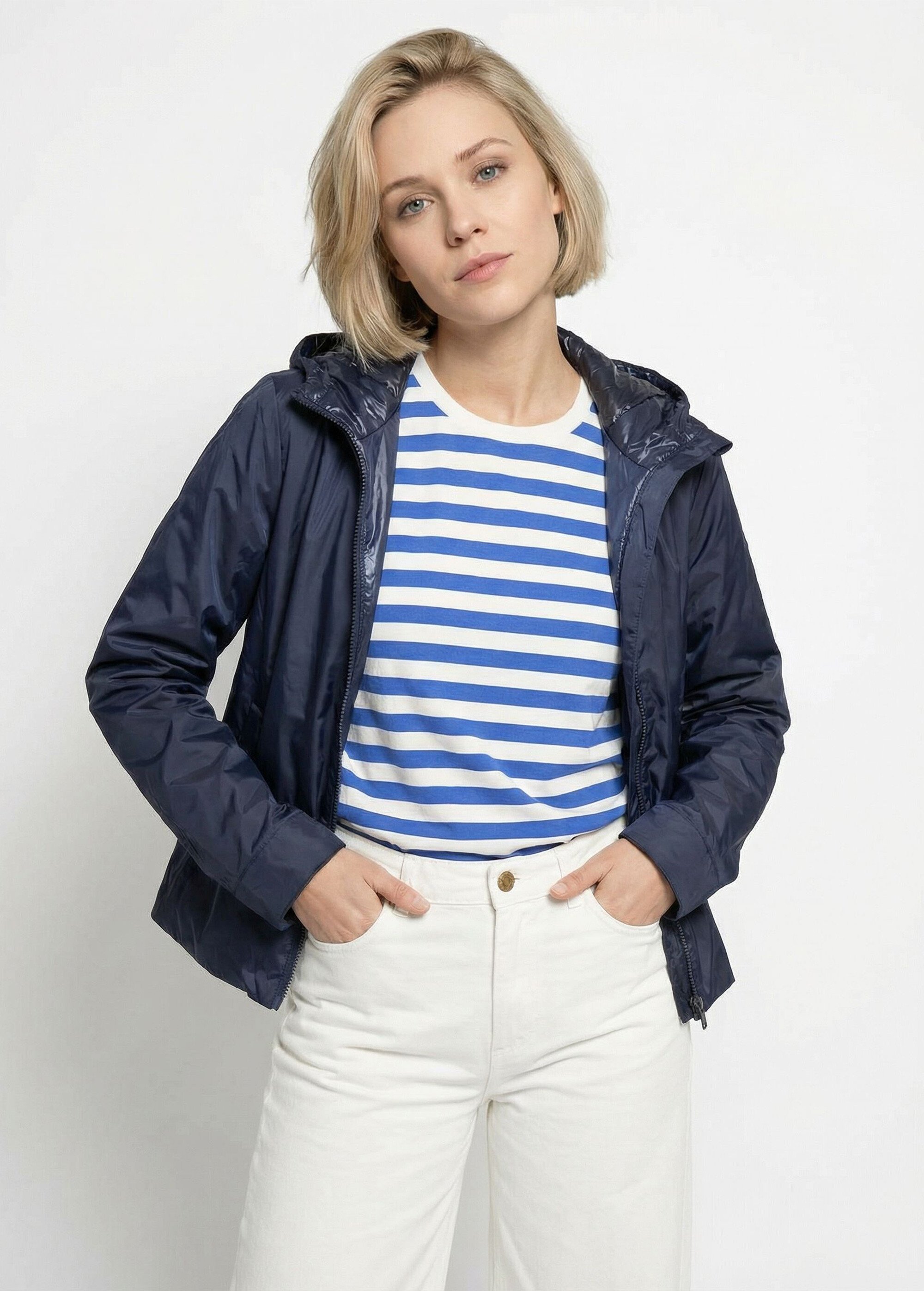 Coupe vent déperlant réversible, long Femme Bleu LJ-5011UNI FA1