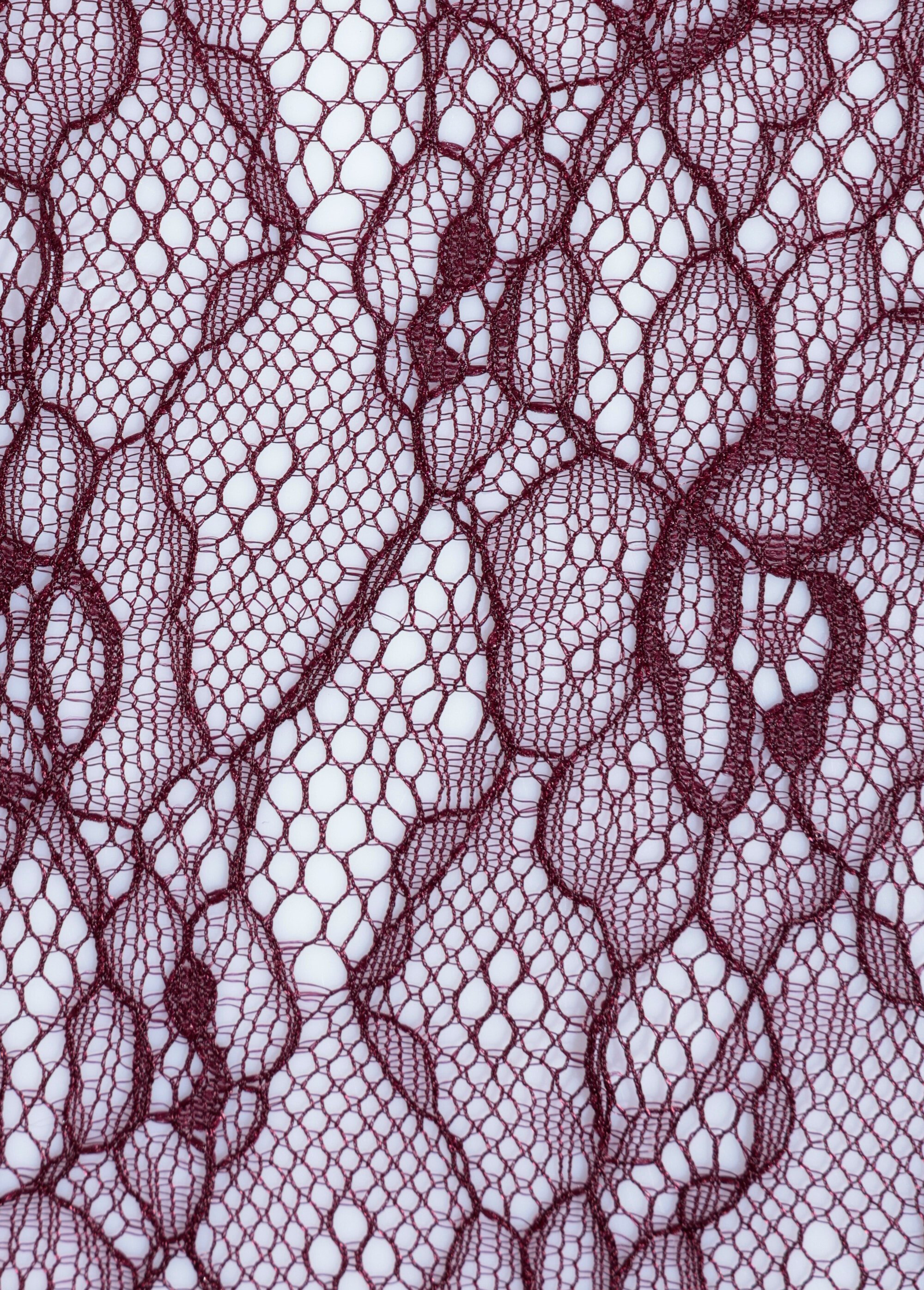 Coupon dentelle type Leavers, 1B ROUGE COT146399 DE2