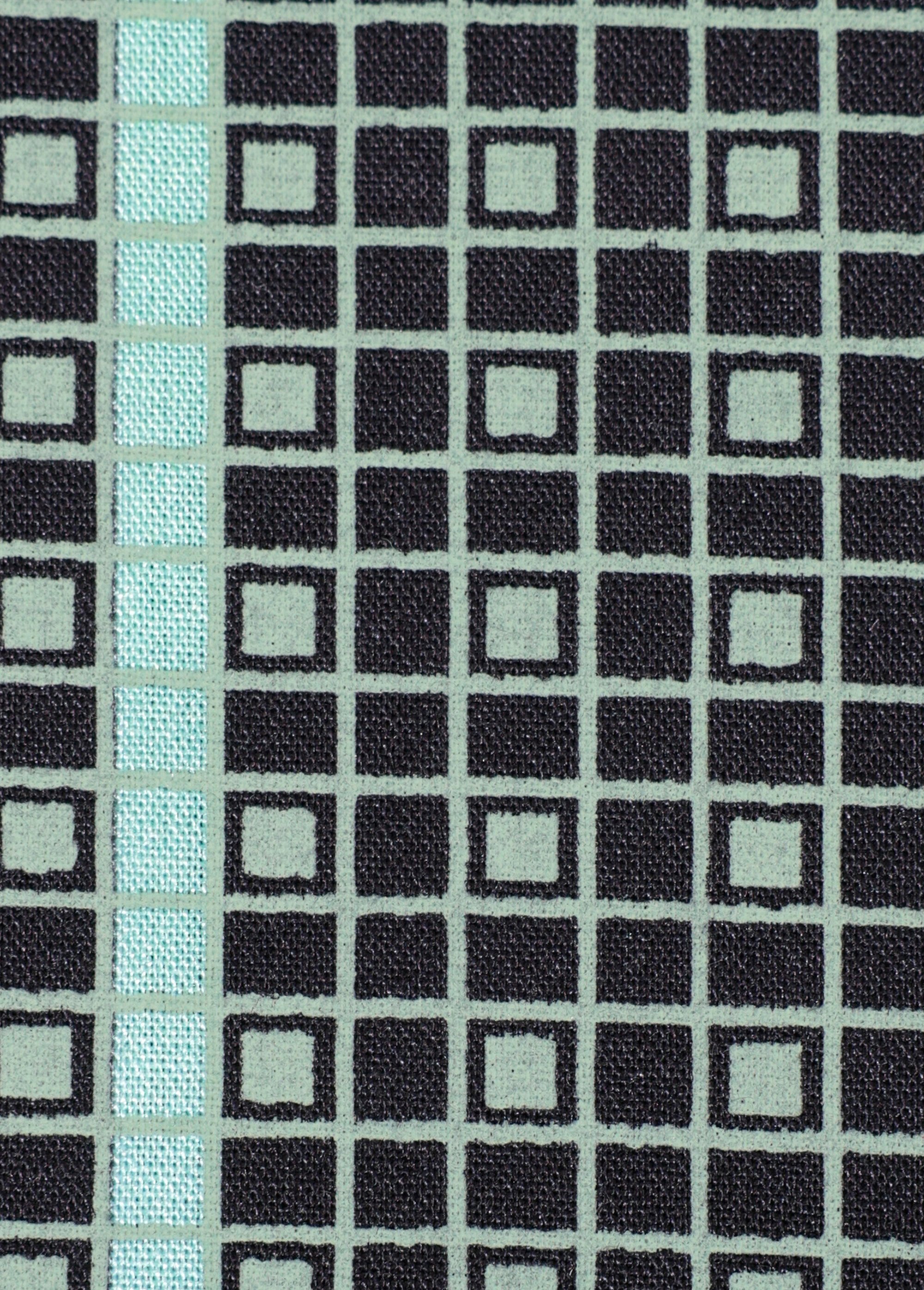 Coupon tissu habillement, mini carrés NOIR COT113205 DE2