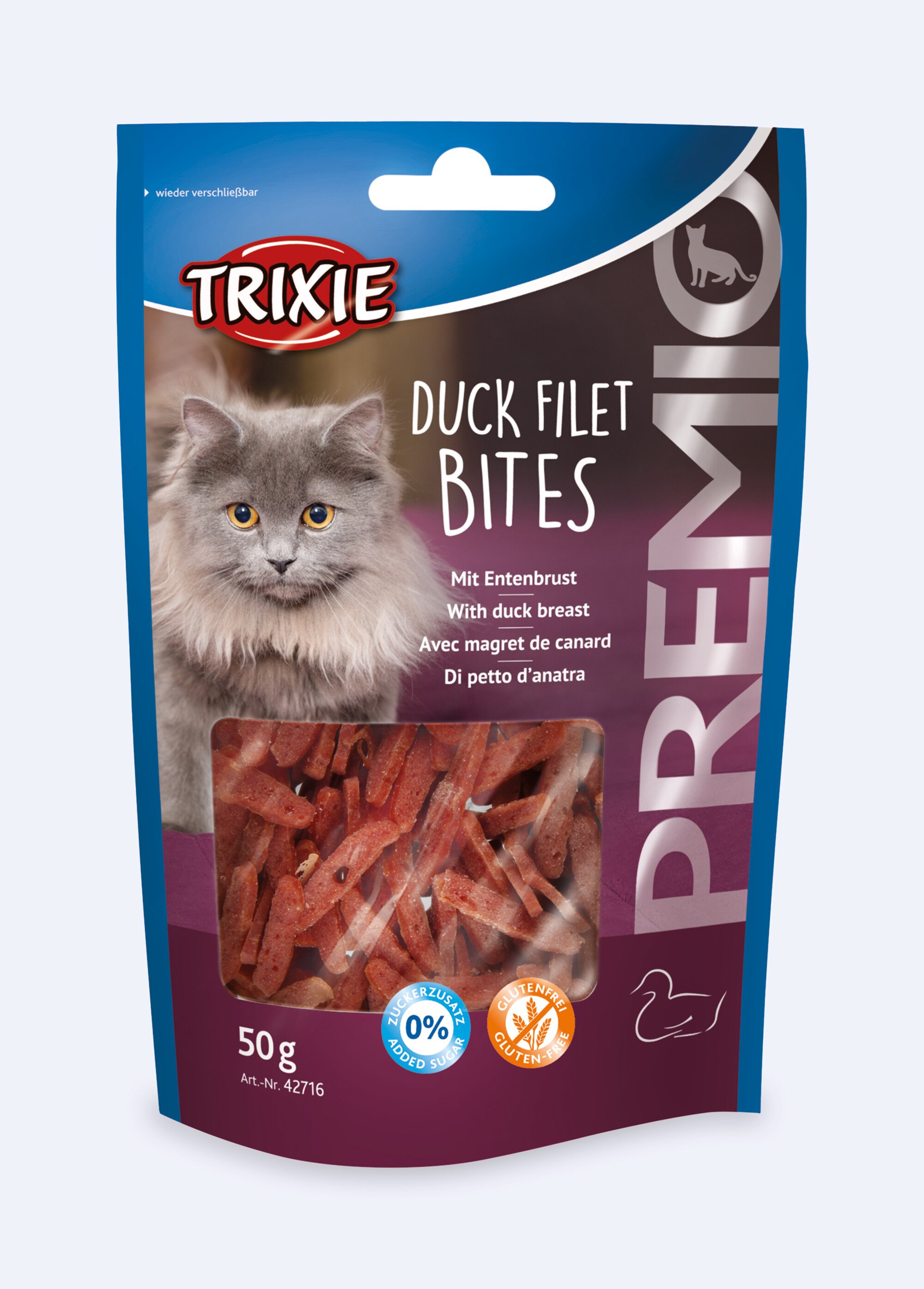 Cubes magret de canard PREMIO, pour chat BEIGE TRX-42716 FA1