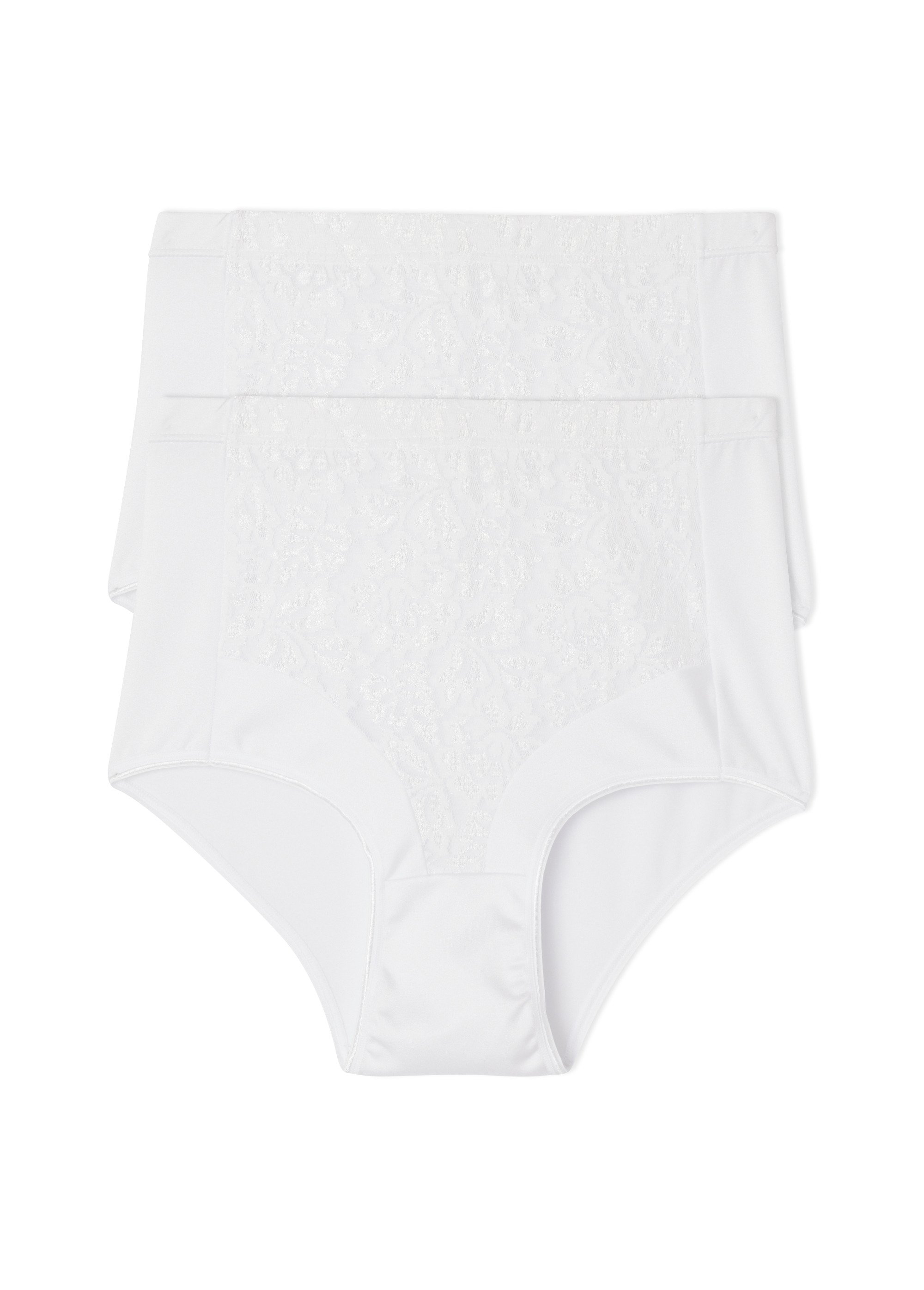 Culotte taille haute couvrante - lot de 2 Femme Blanc DRINA DE2