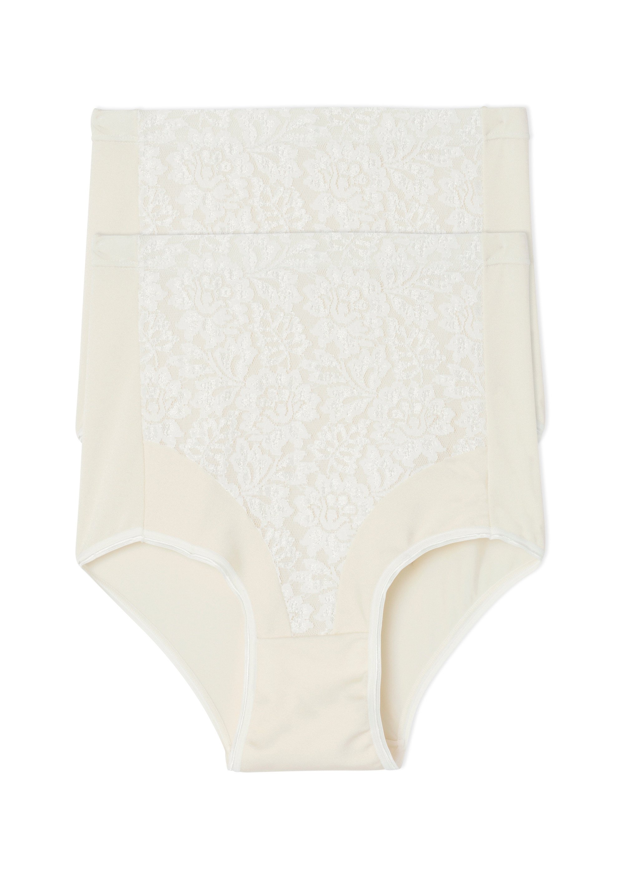 Culotte taille haute couvrante - lot de 2 Femme Blanc DRINA DE2