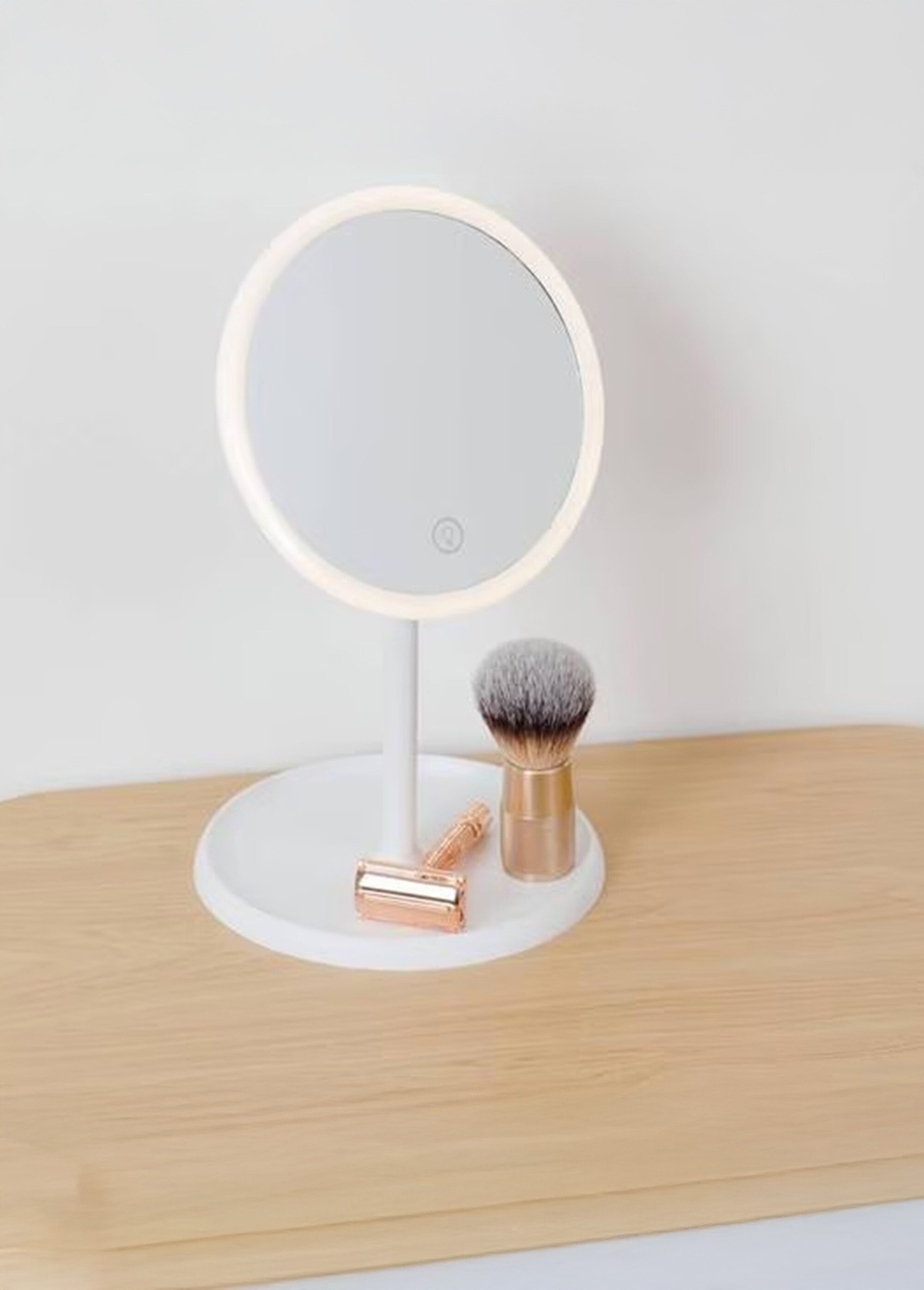 Miroir LED tactile pivotant sur pied Blanc JJA-211439 SI1