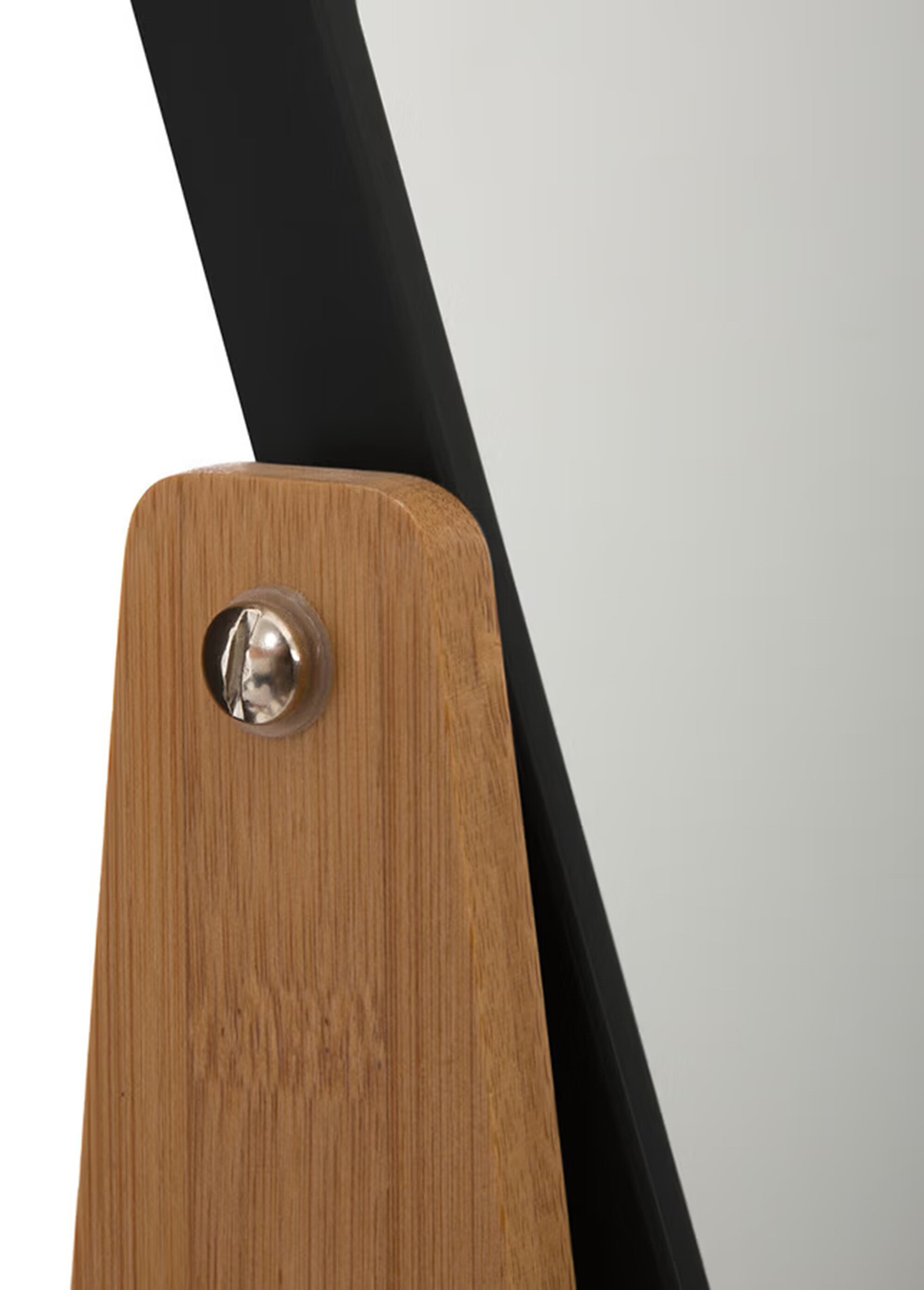 Miroir grossissant avec pied bambou Noir JJA-140751 DE1