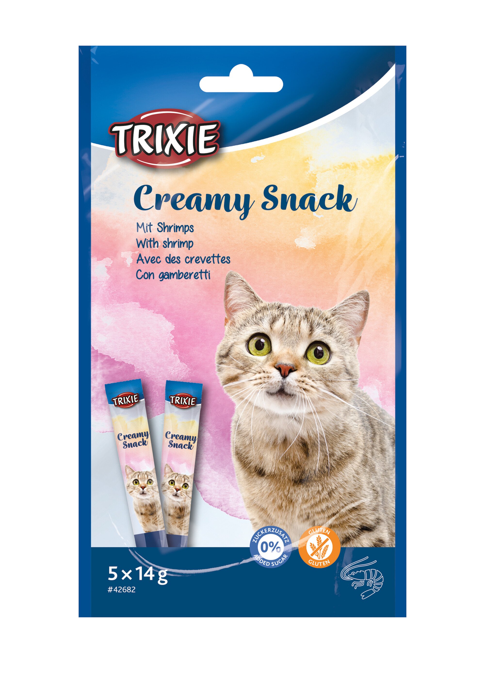Friandises crevette CREAMY SNACK, pour chat