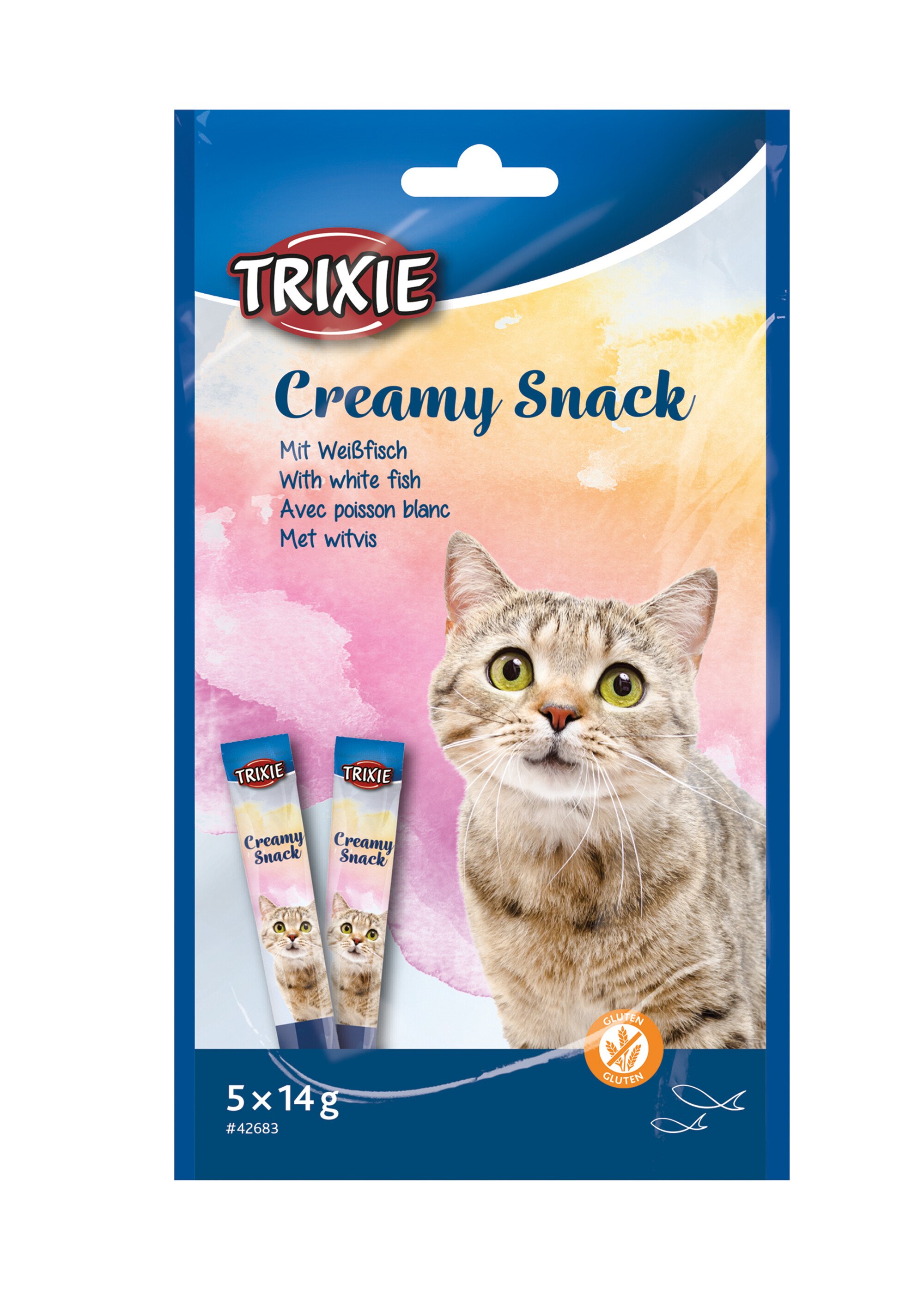 Friandises poisson CREAMY SNACK, pour chat BEIGE TRX-42683 FA1