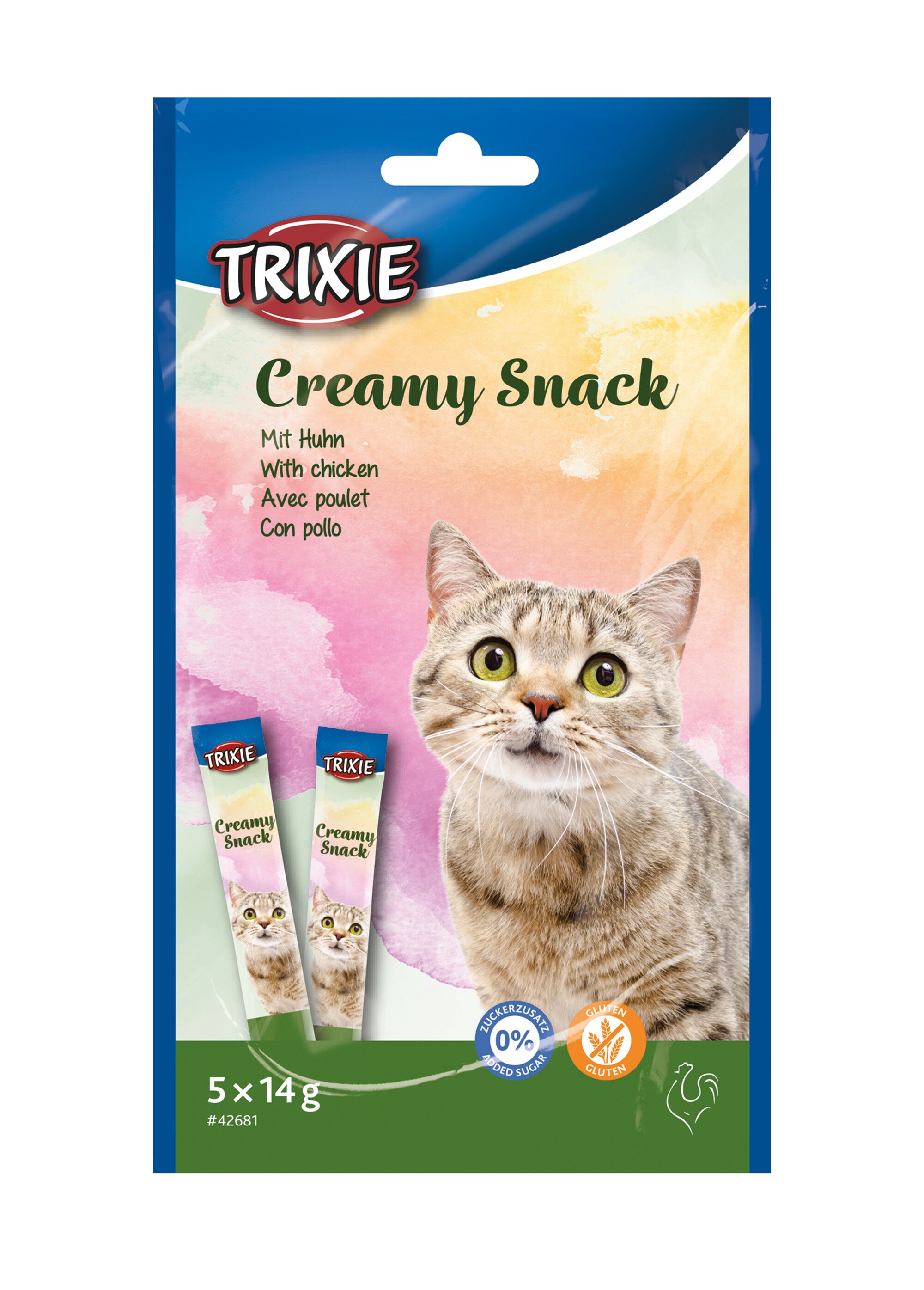 Friandises poulet CREAMY SNACK, pour chat BEIGE TRX-42681 FA1