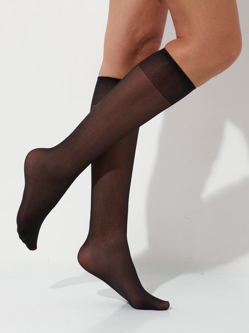 Mi-bas voile effet reposant - lot de 4 paires Femme Noir BAMBARA FA1