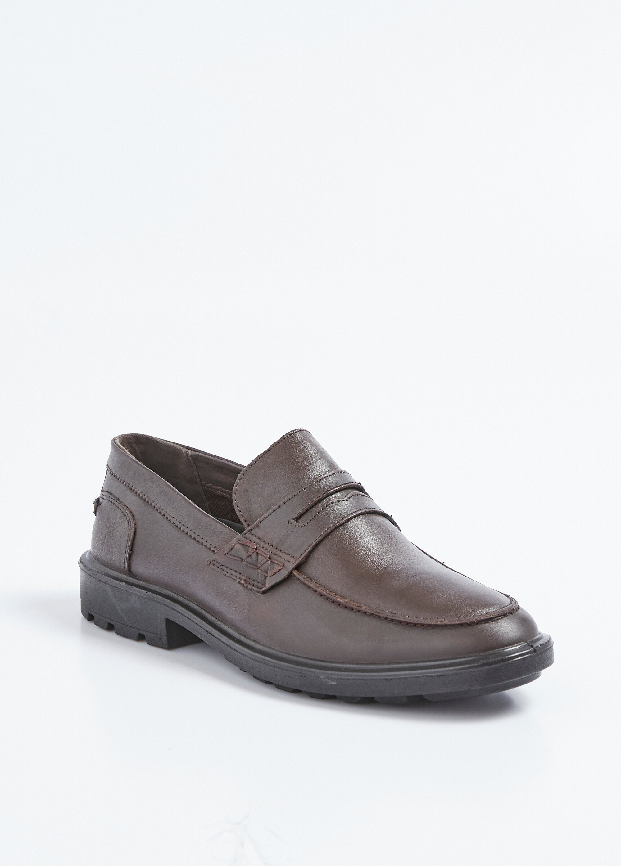 Mocassins cuir avec semelle antidérapante Homme Marron TOMDIXON502 FA1