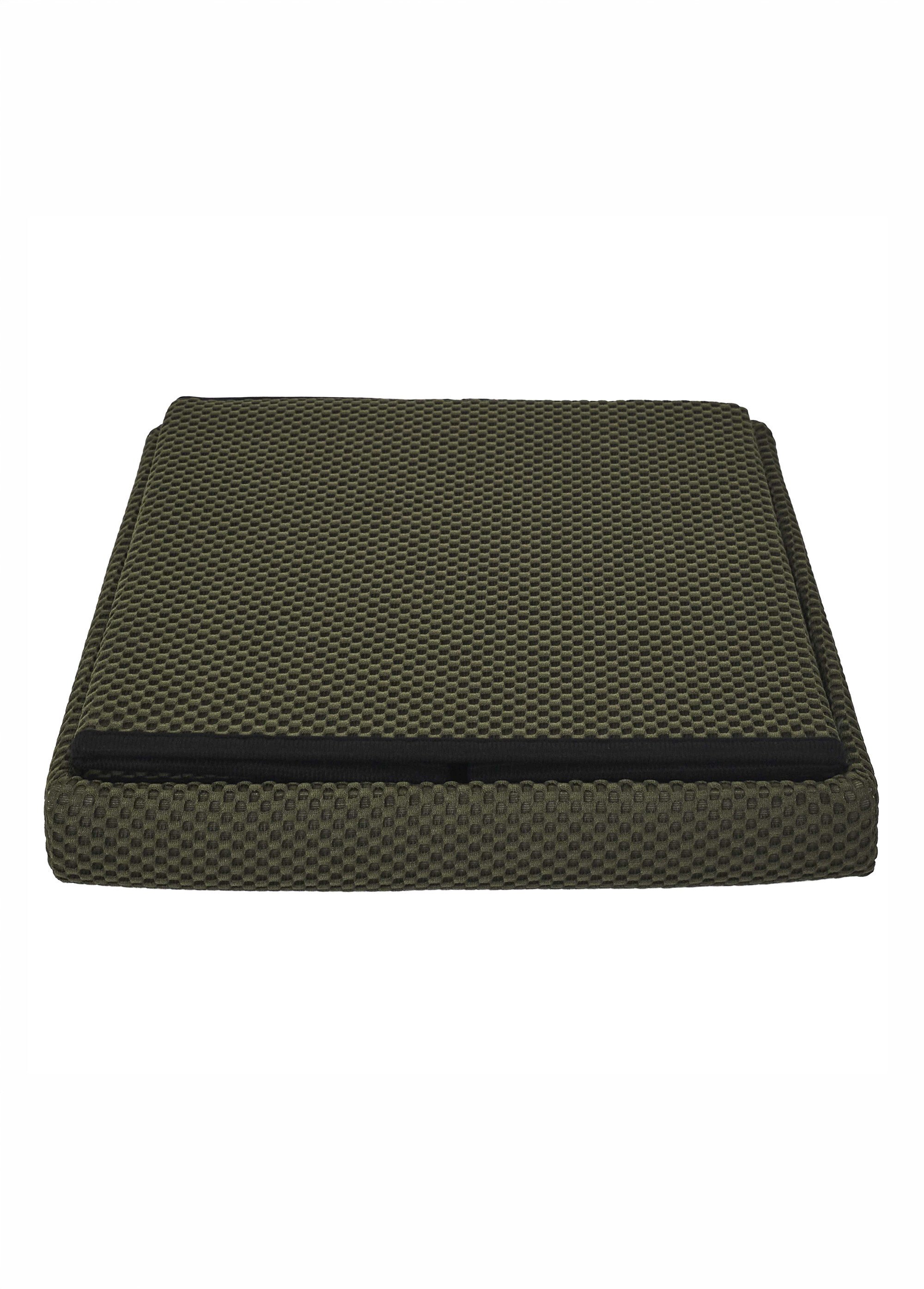 Pouf coffre pliable carré en mesh ATOME VERT CMP-HD0504 DE3