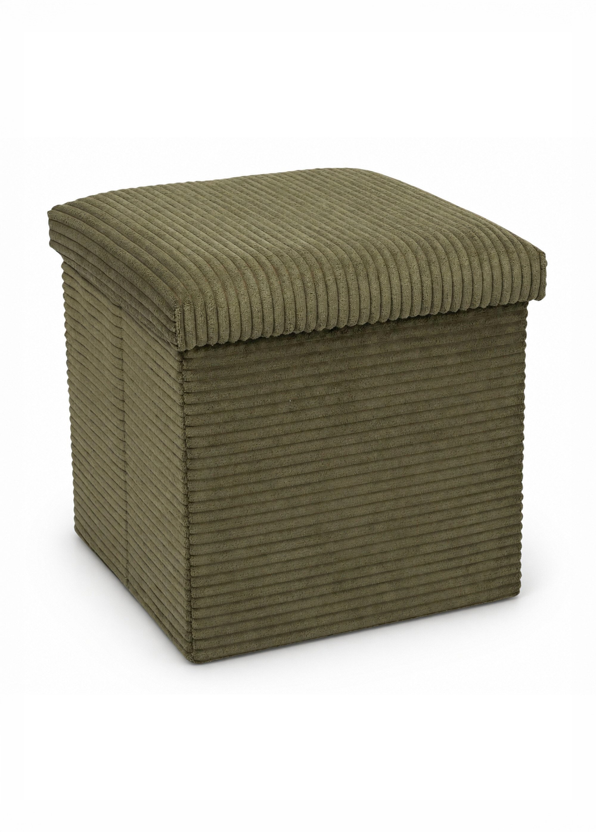 Pouf coffre pliable carré velours SCOTT