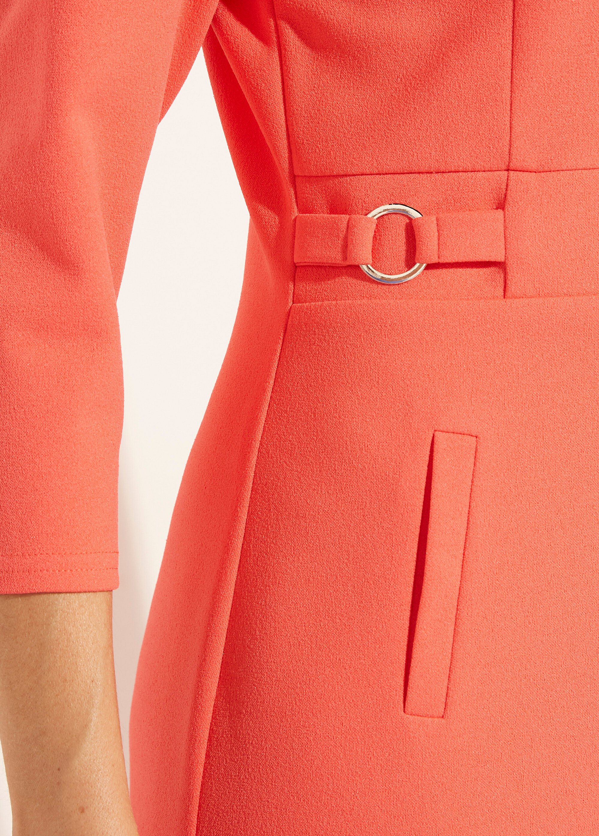 Robe droite manches 3/4 maille souple Femme Rose HODILE DE2