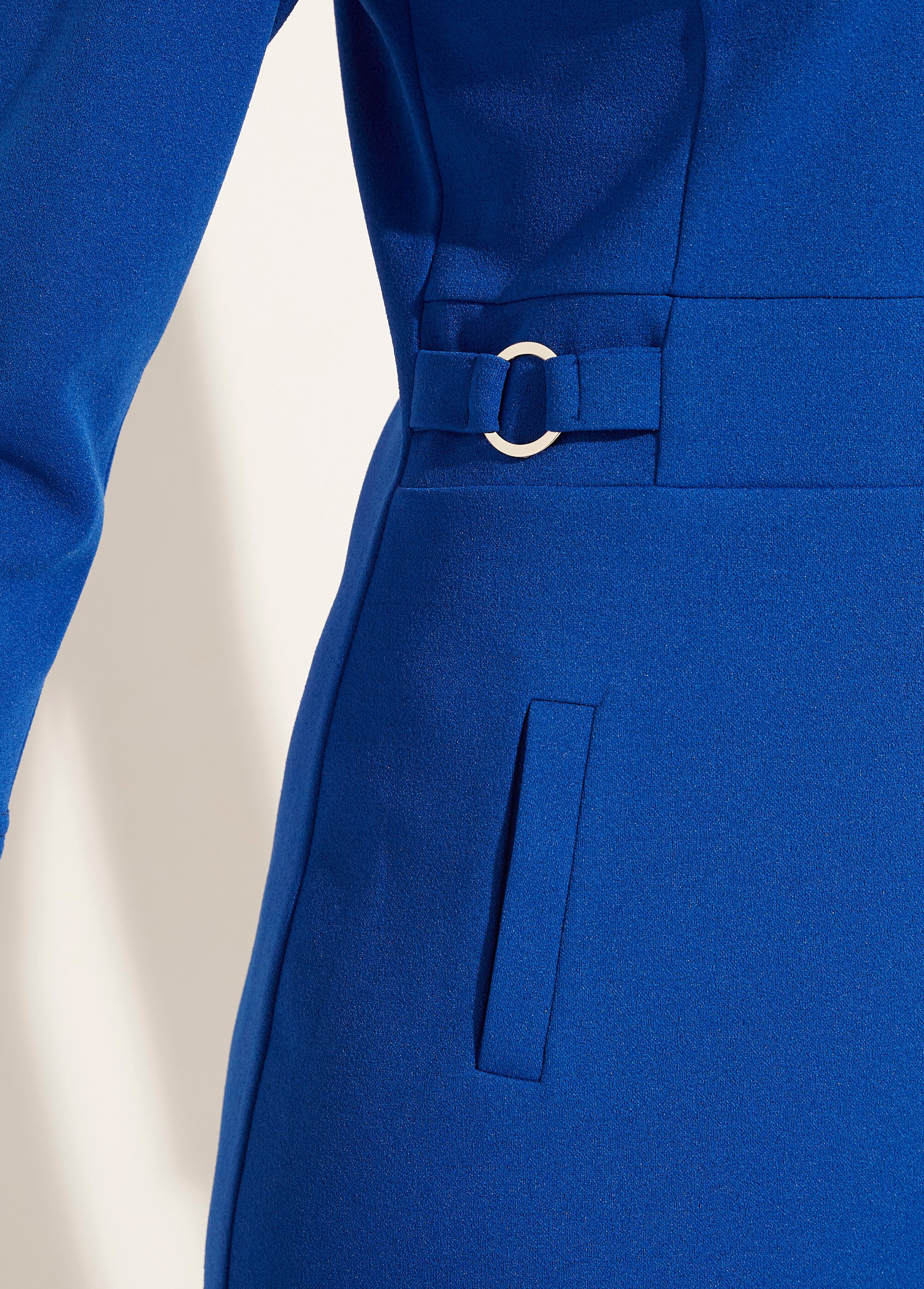 Robe droite manches 3/4 maille souple Femme Bleu HODILE DE2