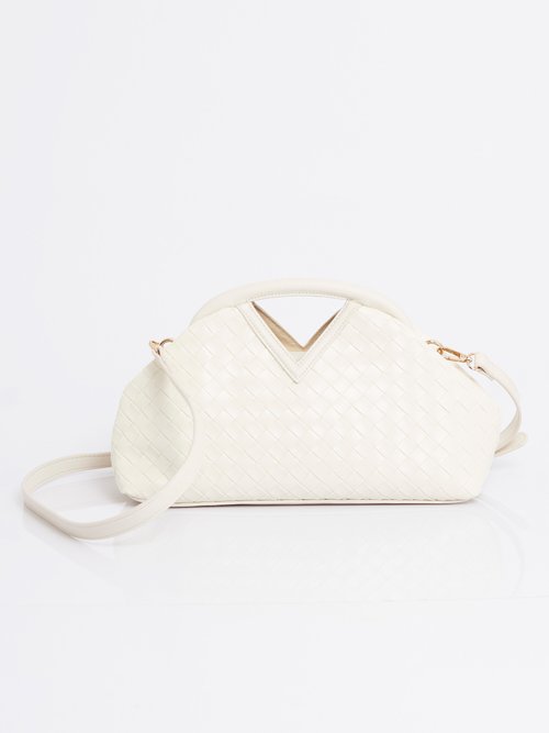 Sac à main tressé bourse, fermoir cadre Femme Beige MIM26003 DE1