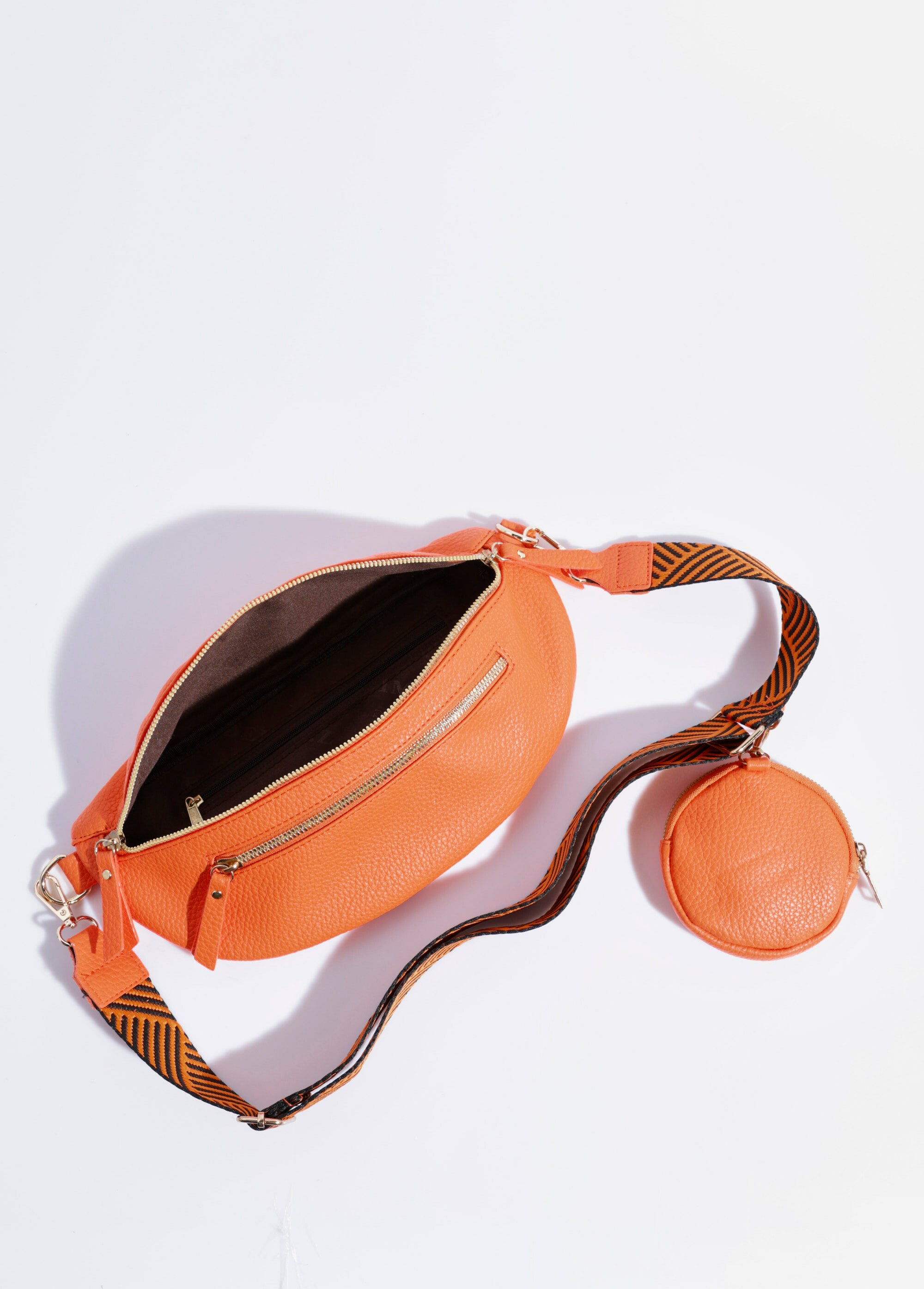 Sac banane fantaisie + porte-monnaie Femme Orange BAG-M333 DE1