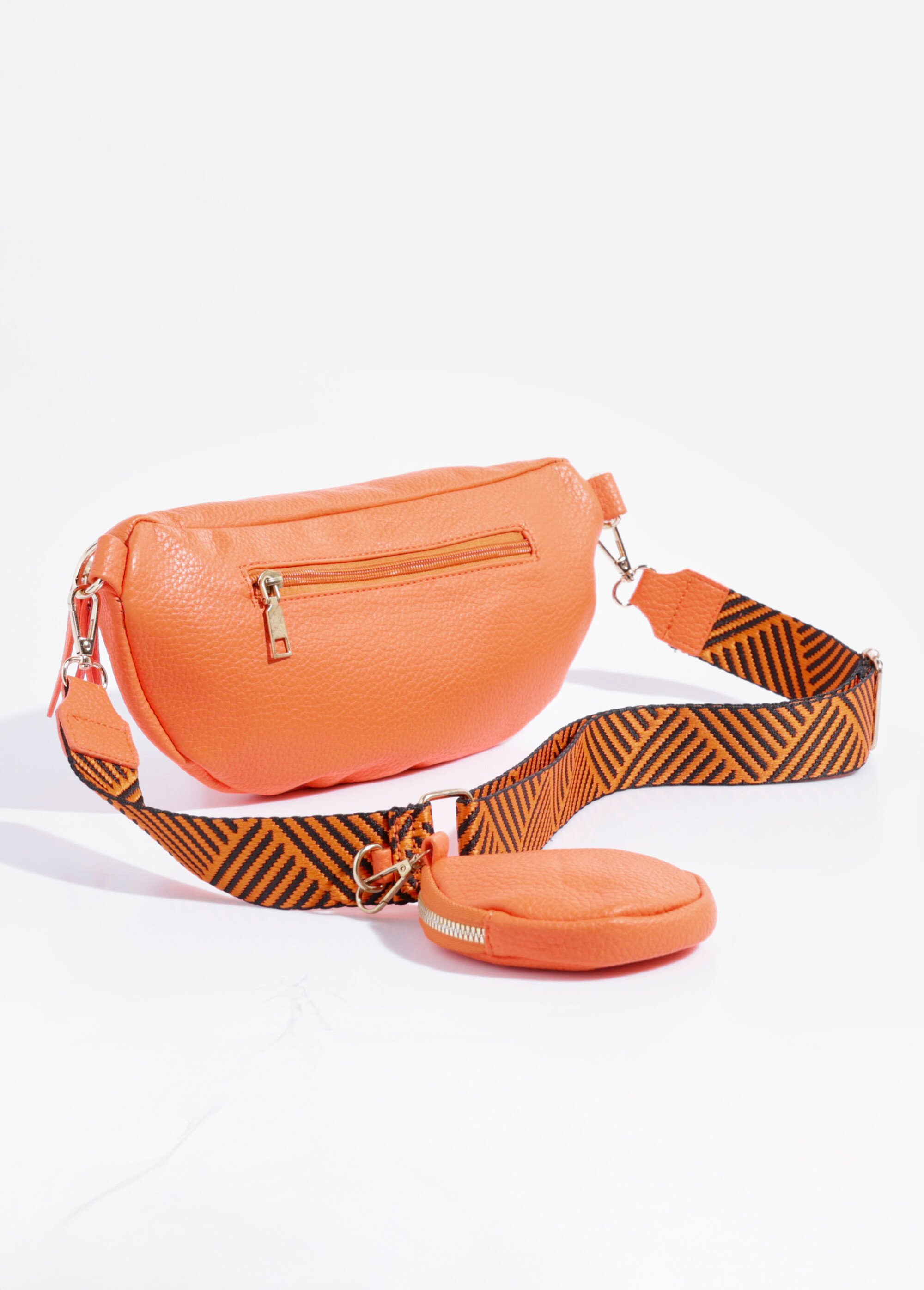 Sac banane fantaisie + porte-monnaie Femme Orange BAG-M333 DO1