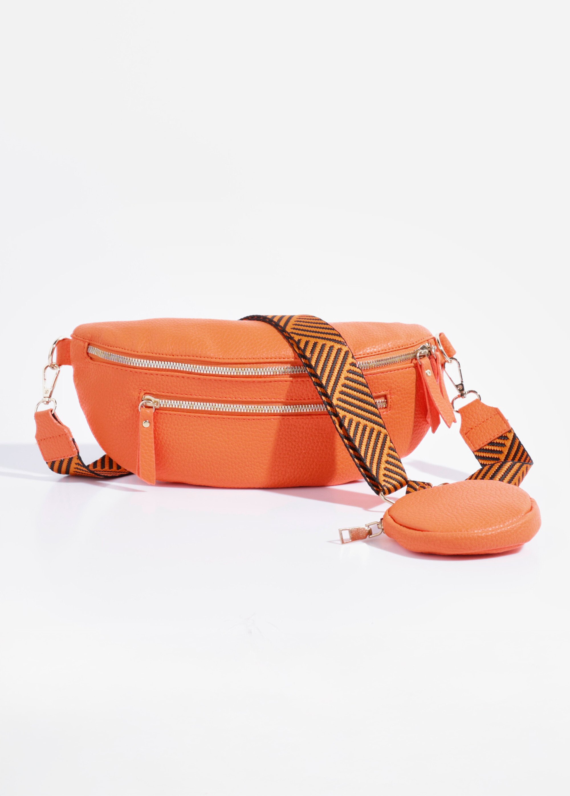 Sac banane fantaisie + porte-monnaie Femme Orange BAG-M333 FA1
