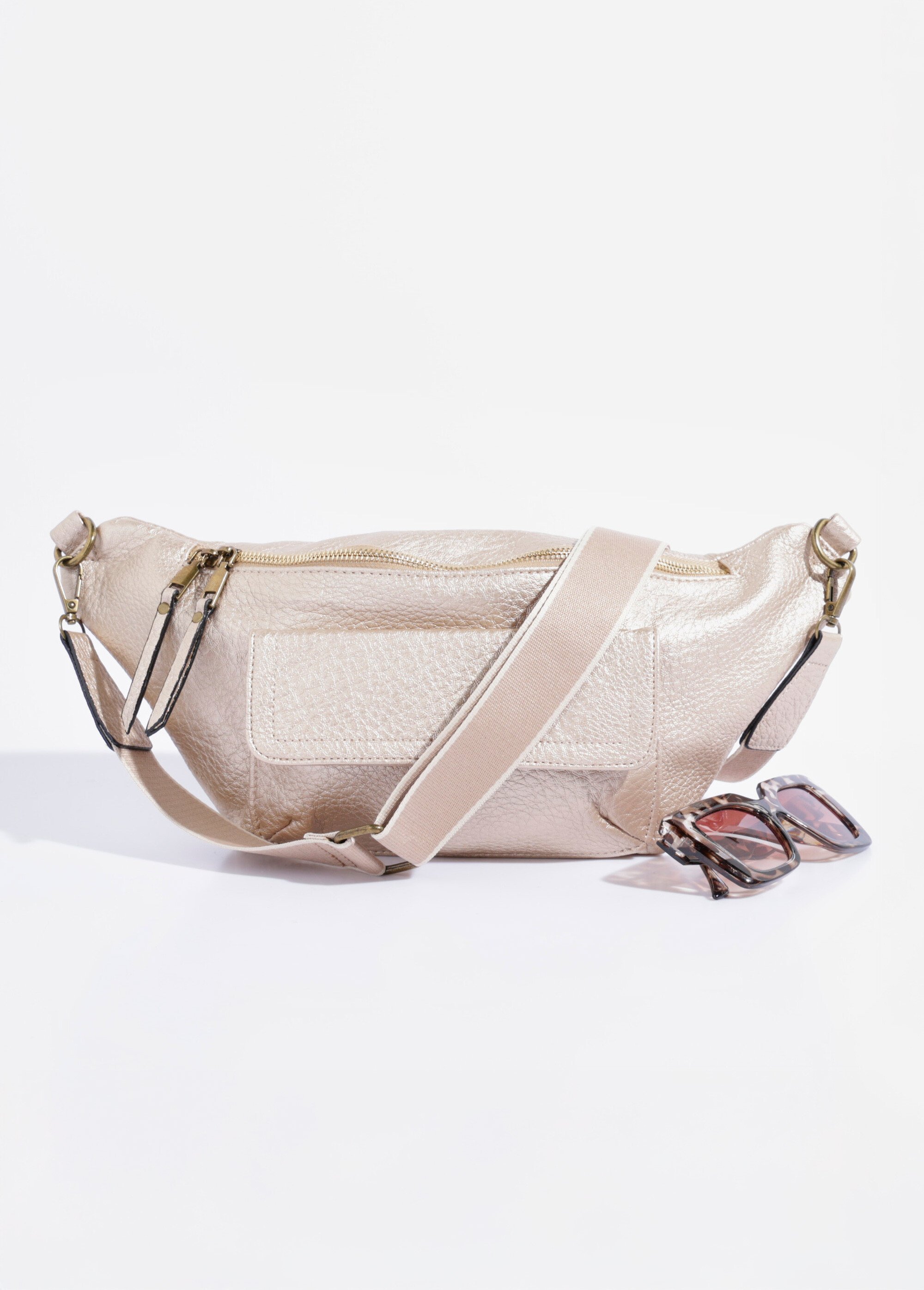 Sac banane multipoches effet vintage Femme Doré BAG-M327 FA1