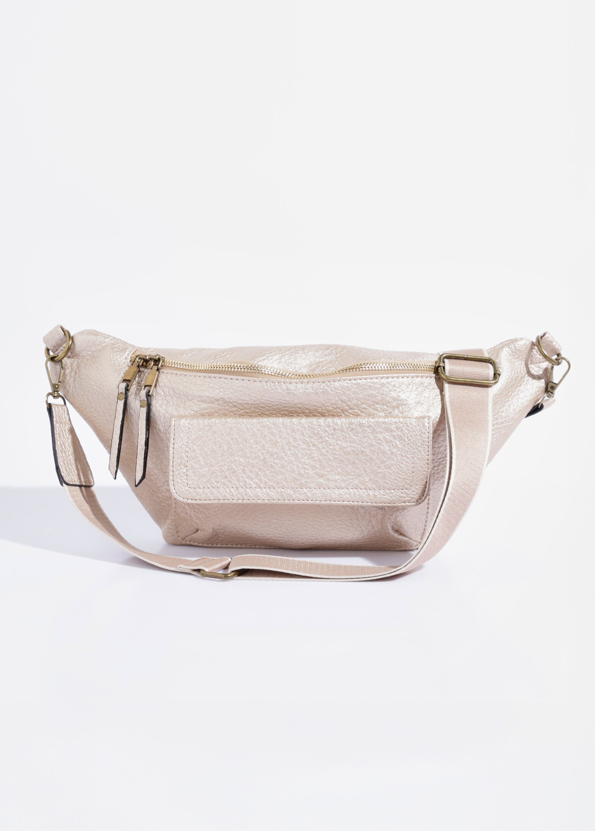 Sac banane multipoches effet vintage Femme Doré BAG-M327 FA2