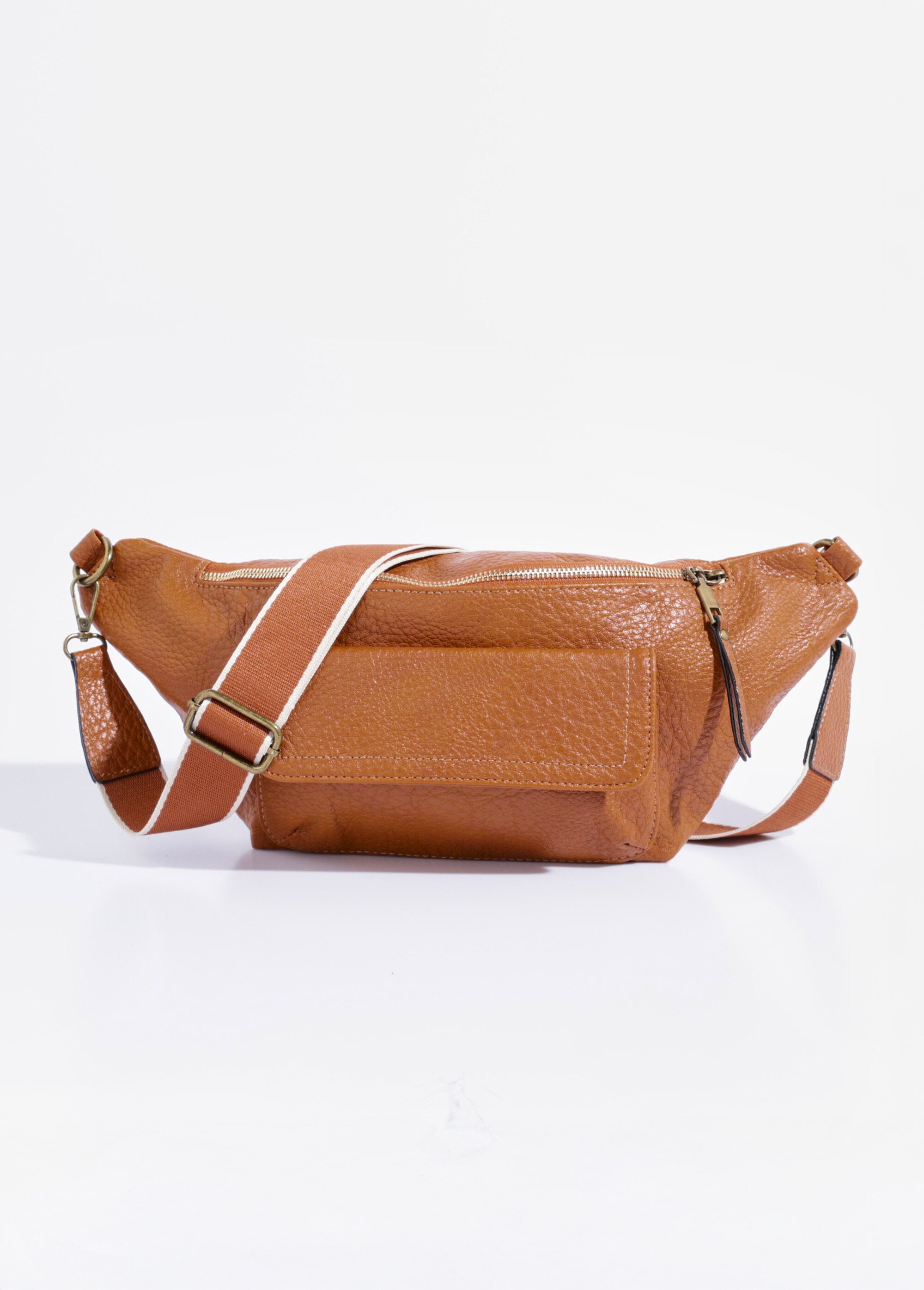 Sac banane multipoches effet vintage Femme Beige BAG-M327 FA1
