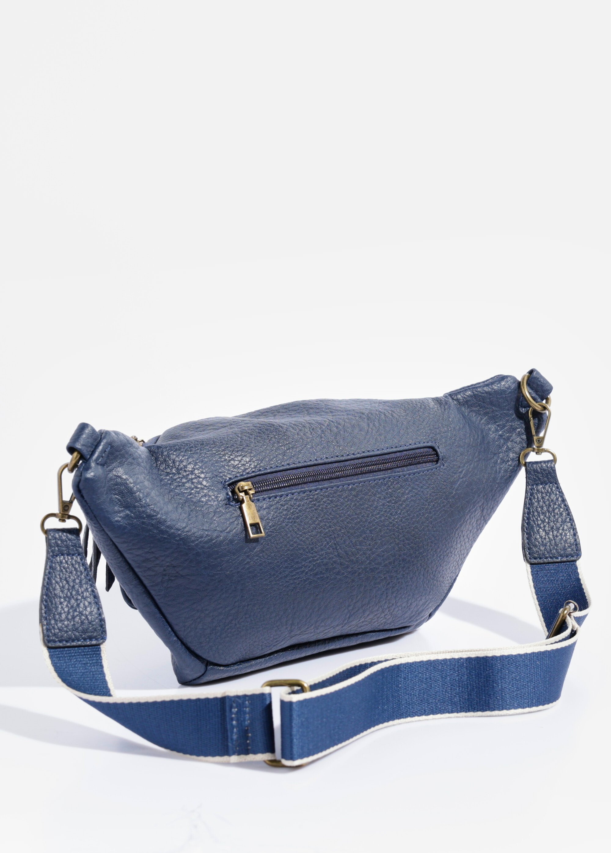 Sac banane multipoches effet vintage Femme Bleu BAG-M327 DO1