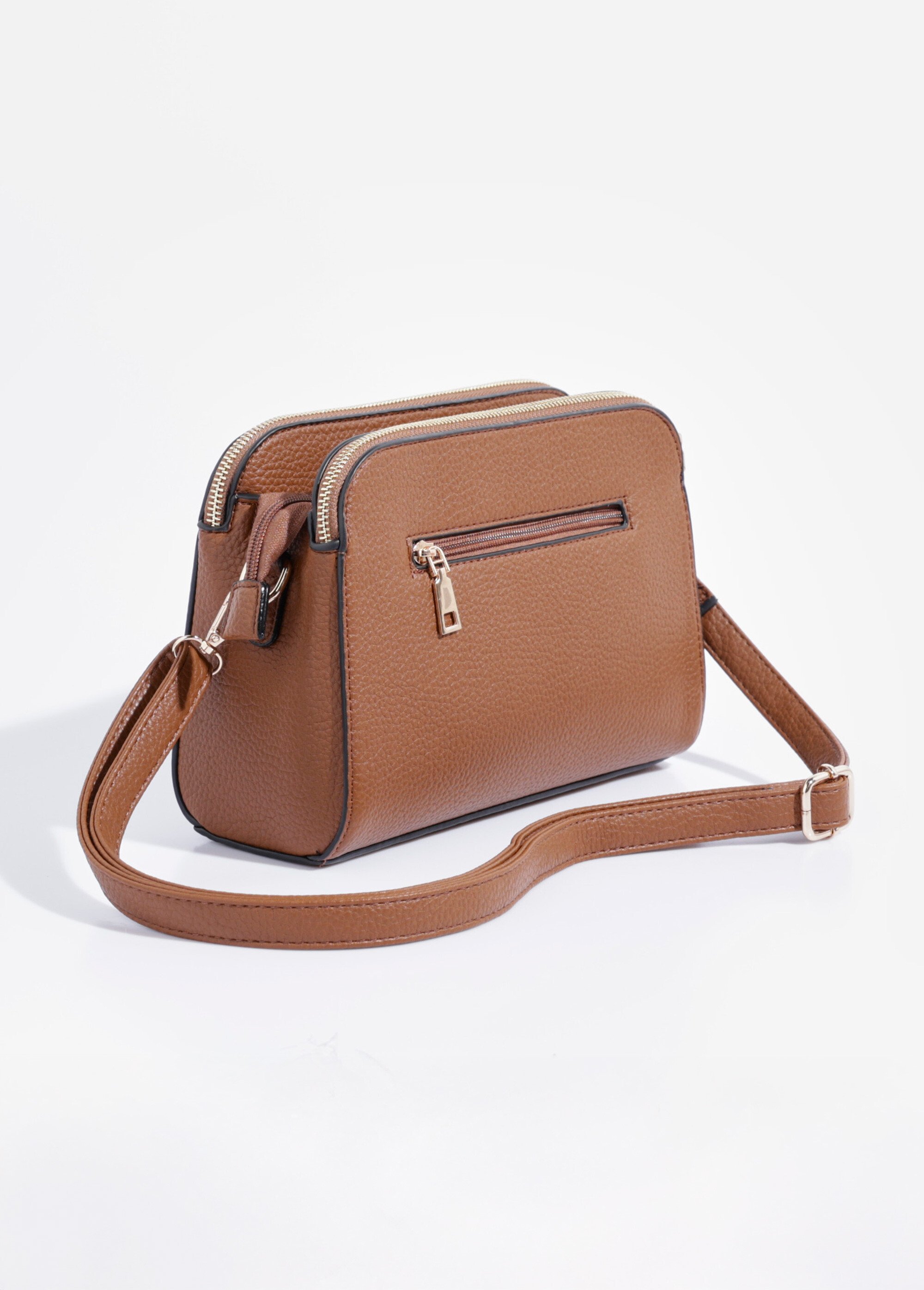 Sac compact multipoches avec détail métal Femme Beige BAG-M0018 DO1