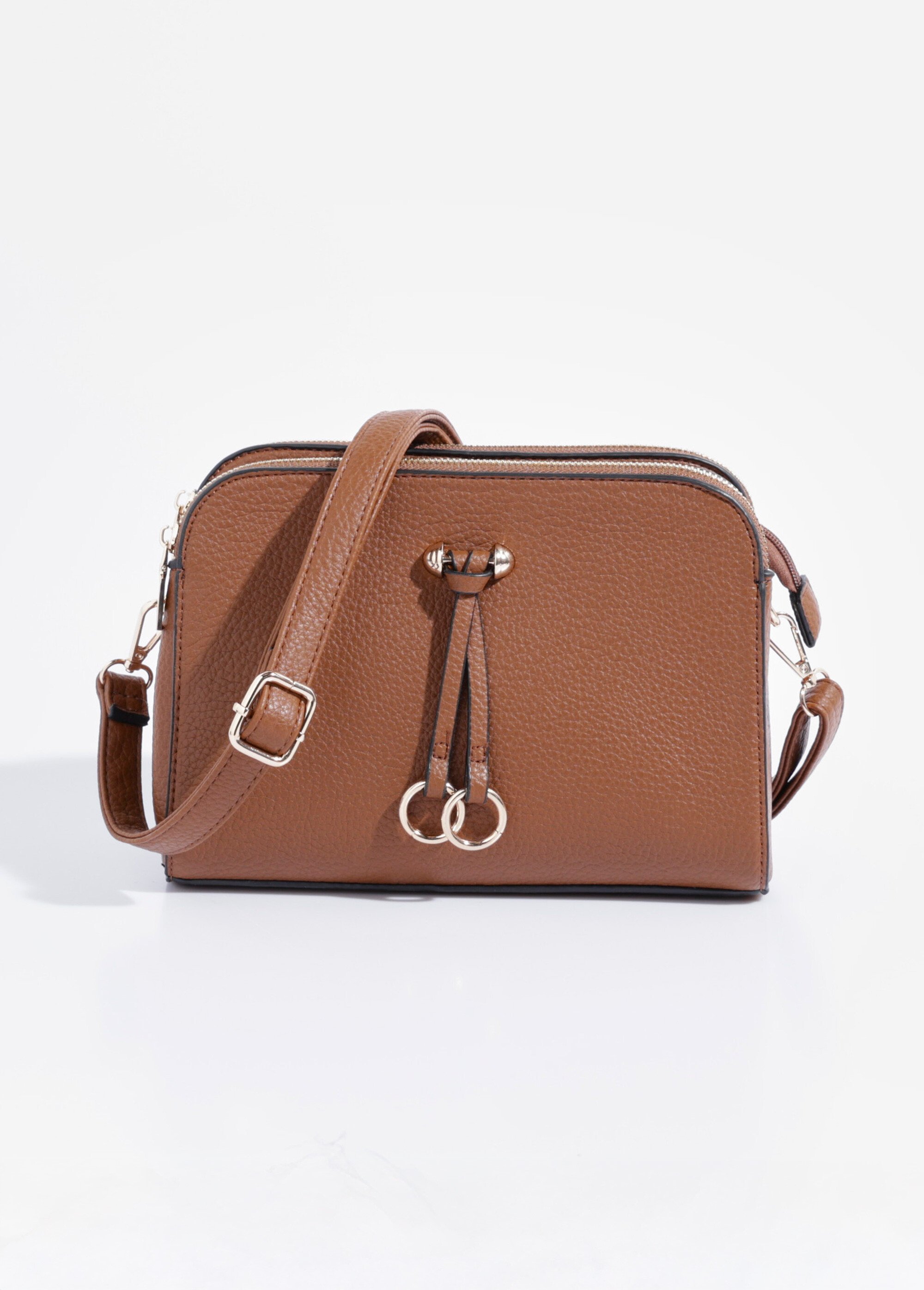 Sac compact multipoches avec détail métal Femme Beige BAG-M0018 FA1