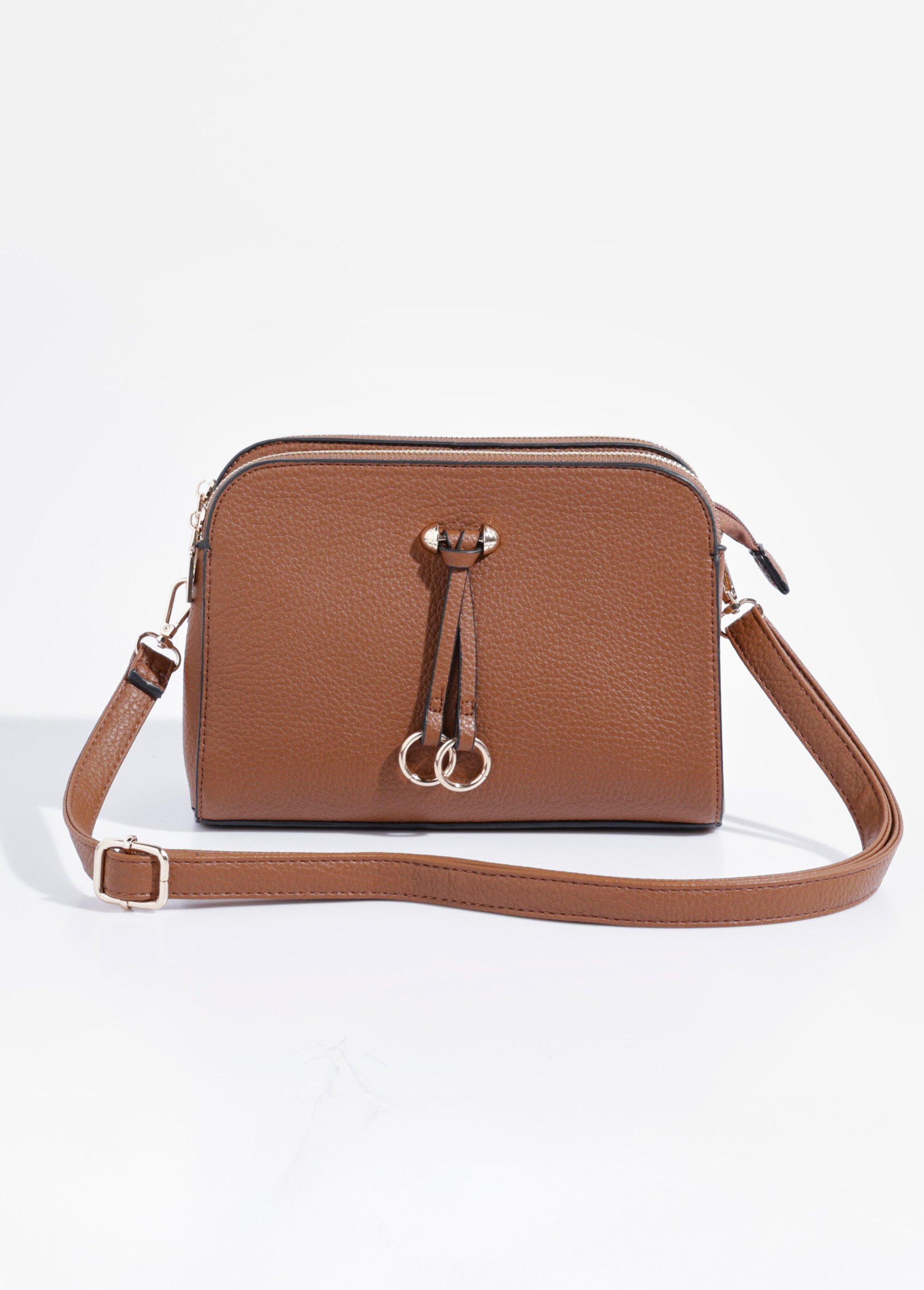 Sac compact multipoches avec détail métal Femme Beige BAG-M0018 FA2