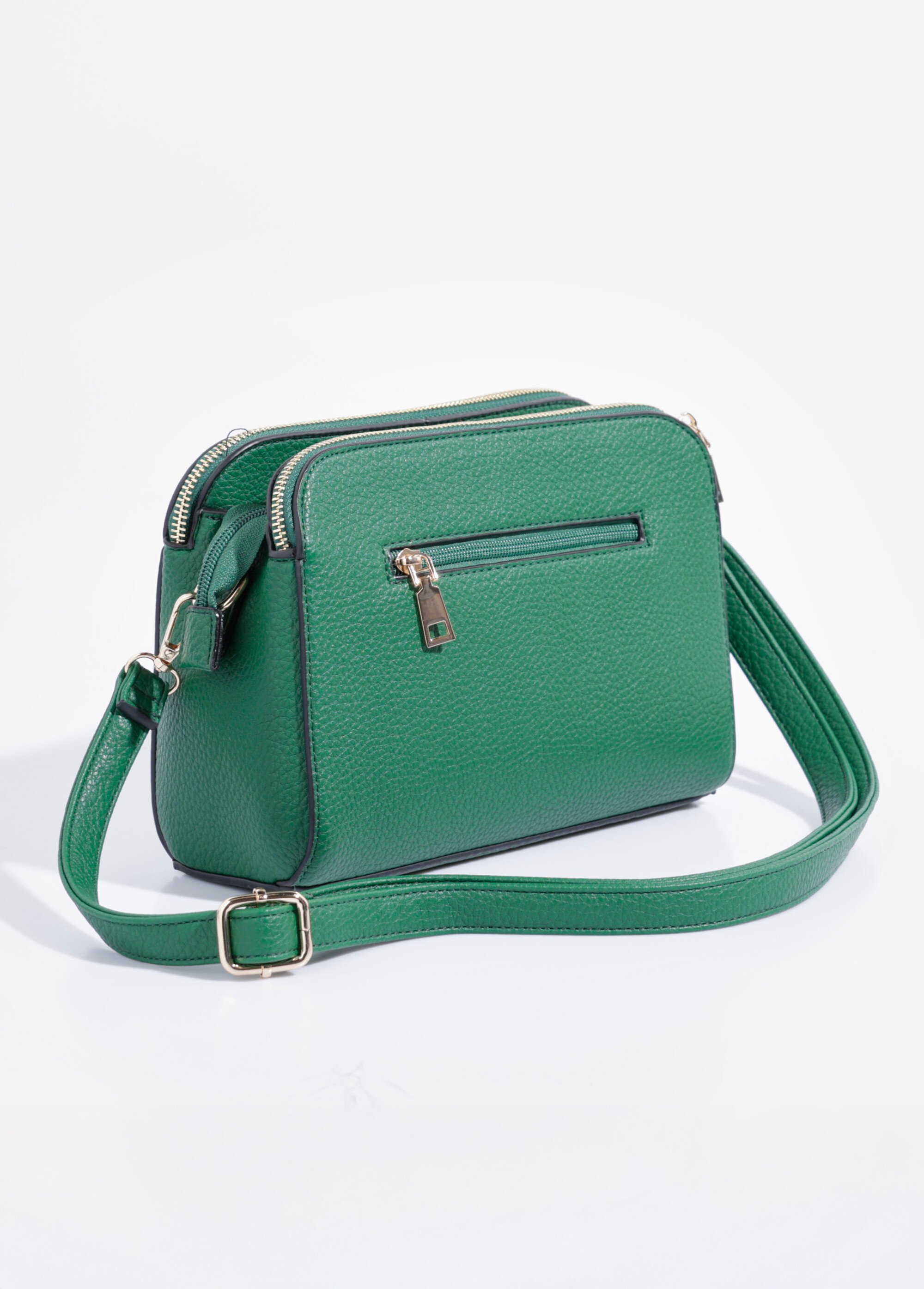 Sac compact multipoches avec détail métal Femme Vert BAG-M0018 DO1