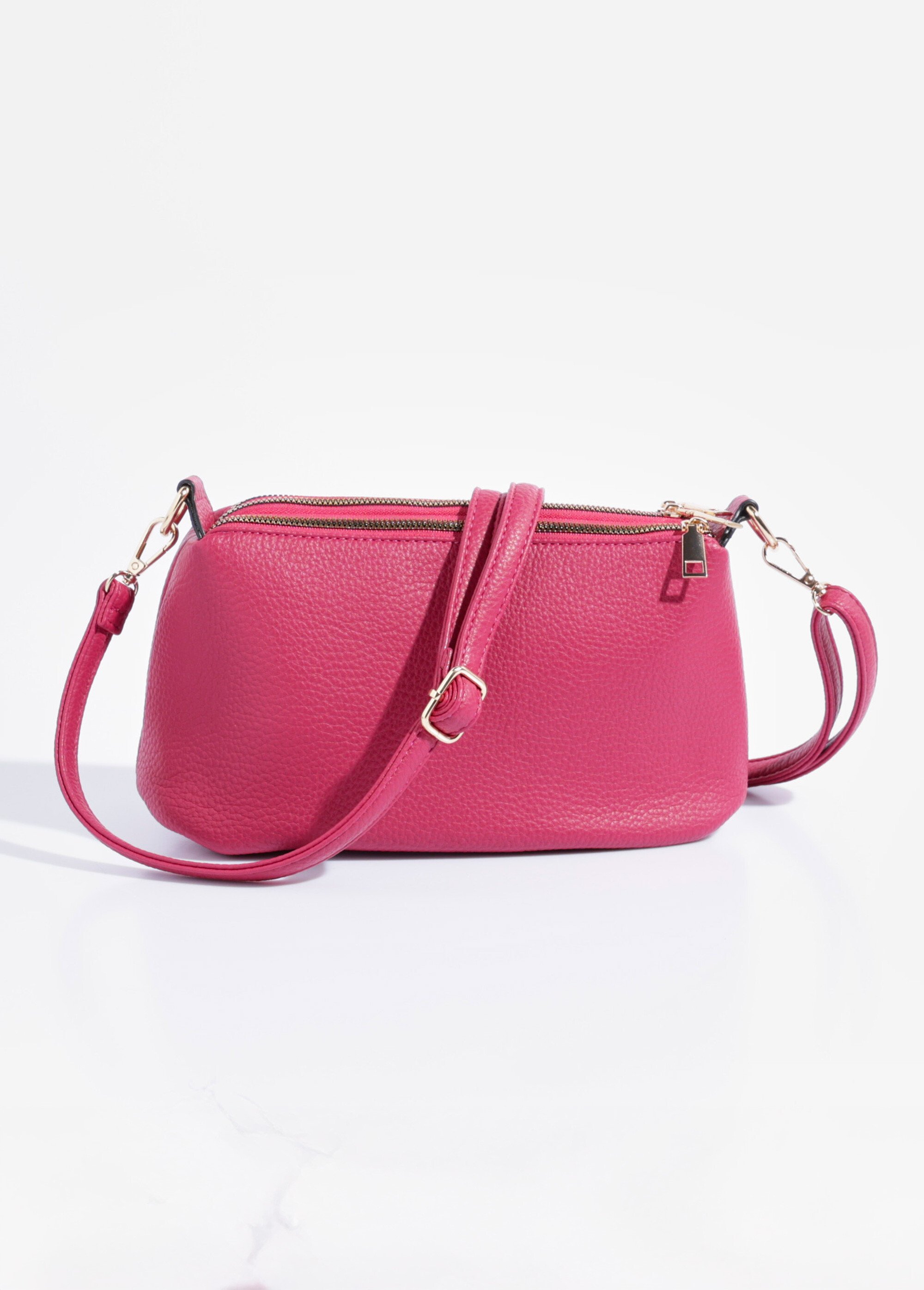 Sac pochette 3 compartiments Femme Rose BAG-M222 FA1