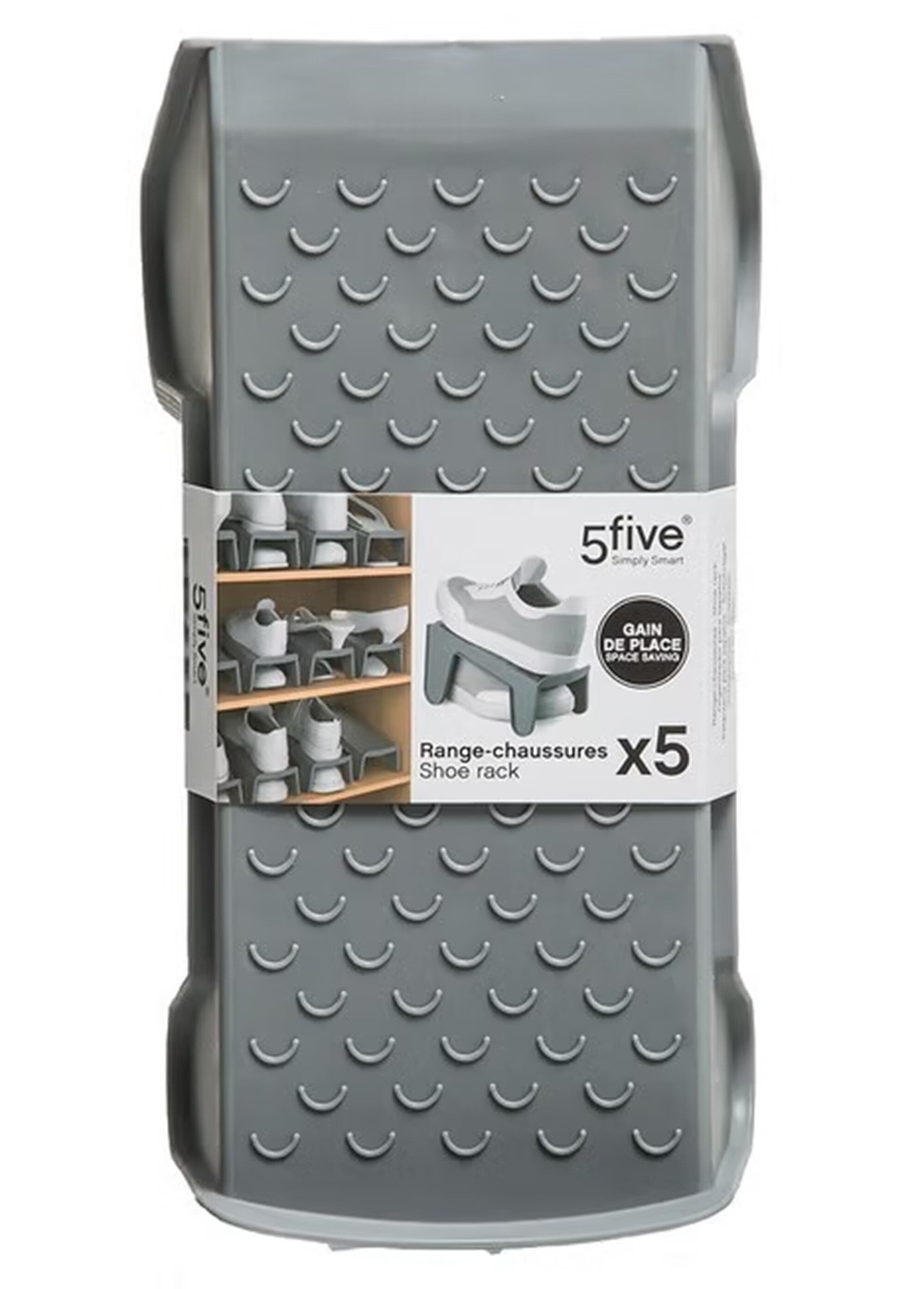 Set de 5 range chaussures gain de place Gris JJA-167877 DE1