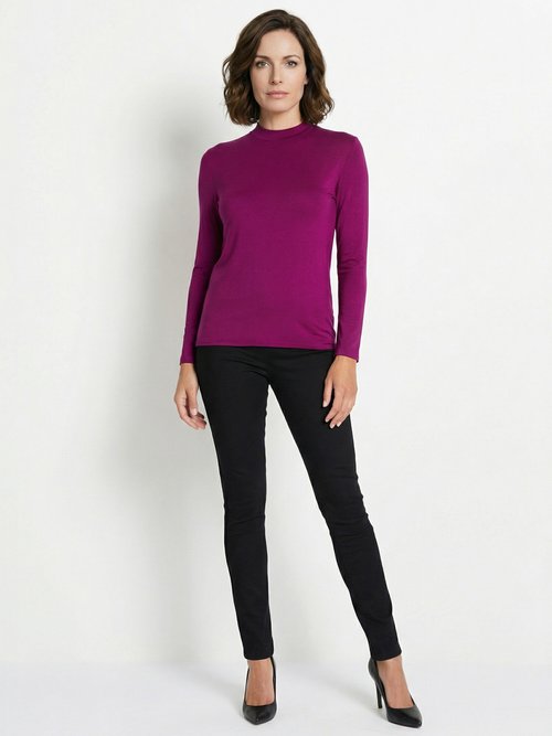 Sous-pull extensible col montant Femme Violet PARFAIT SI1