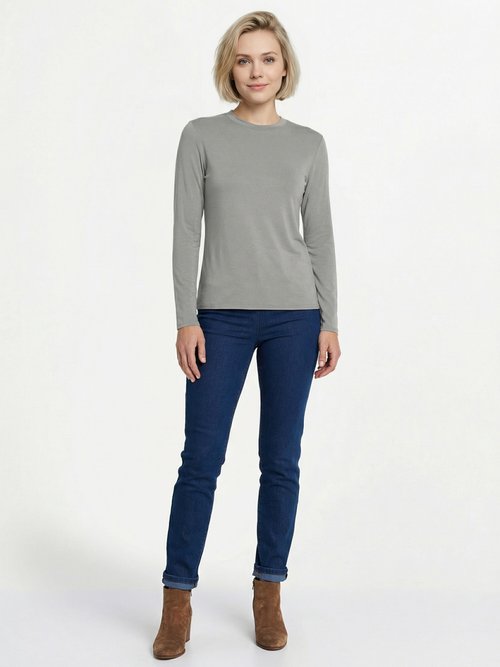 Sous-pull extensible col montant Femme Gris PARFAIT SI1
