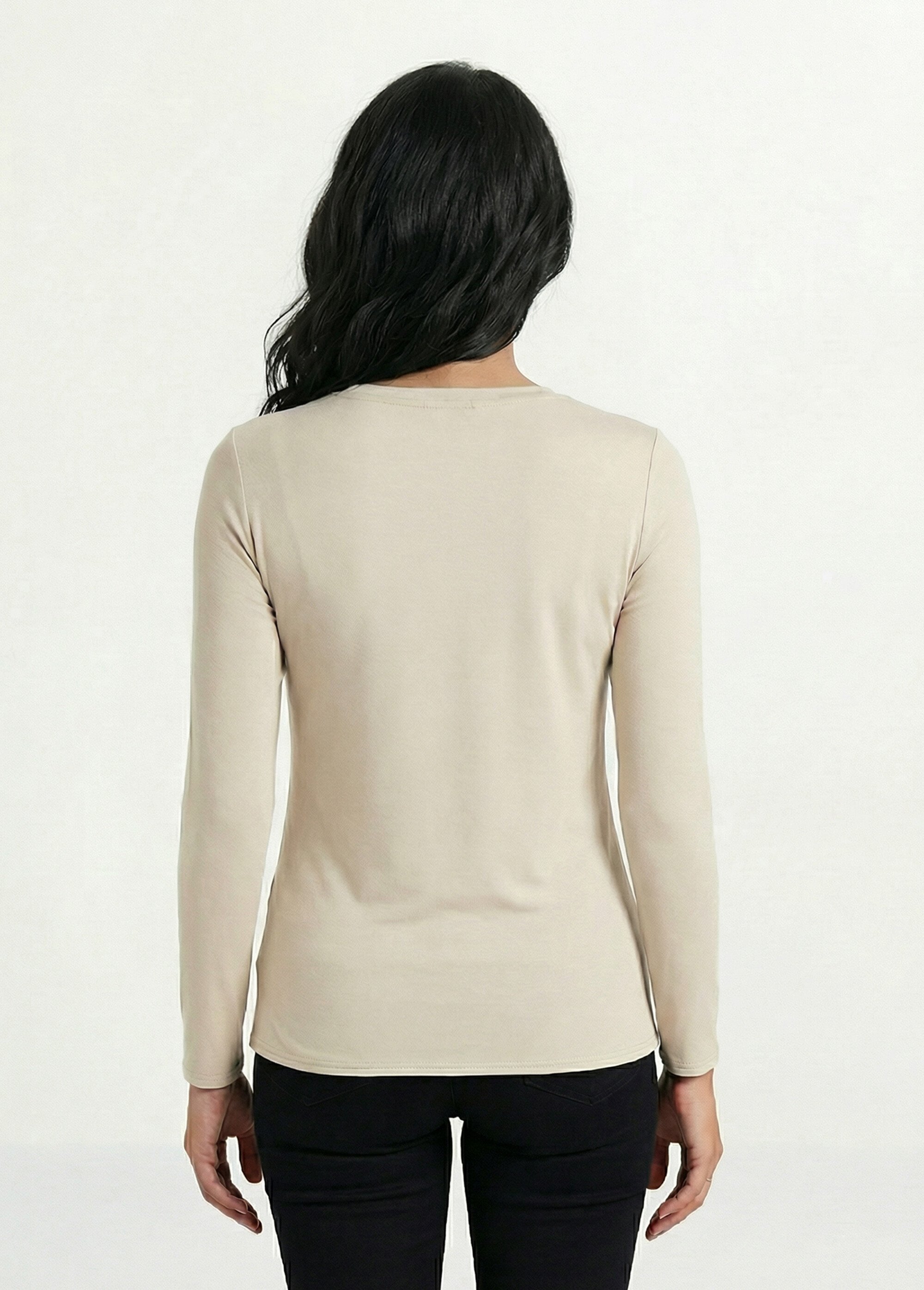 Sous-pull extensible col montant Femme Beige PARFAIT DO1