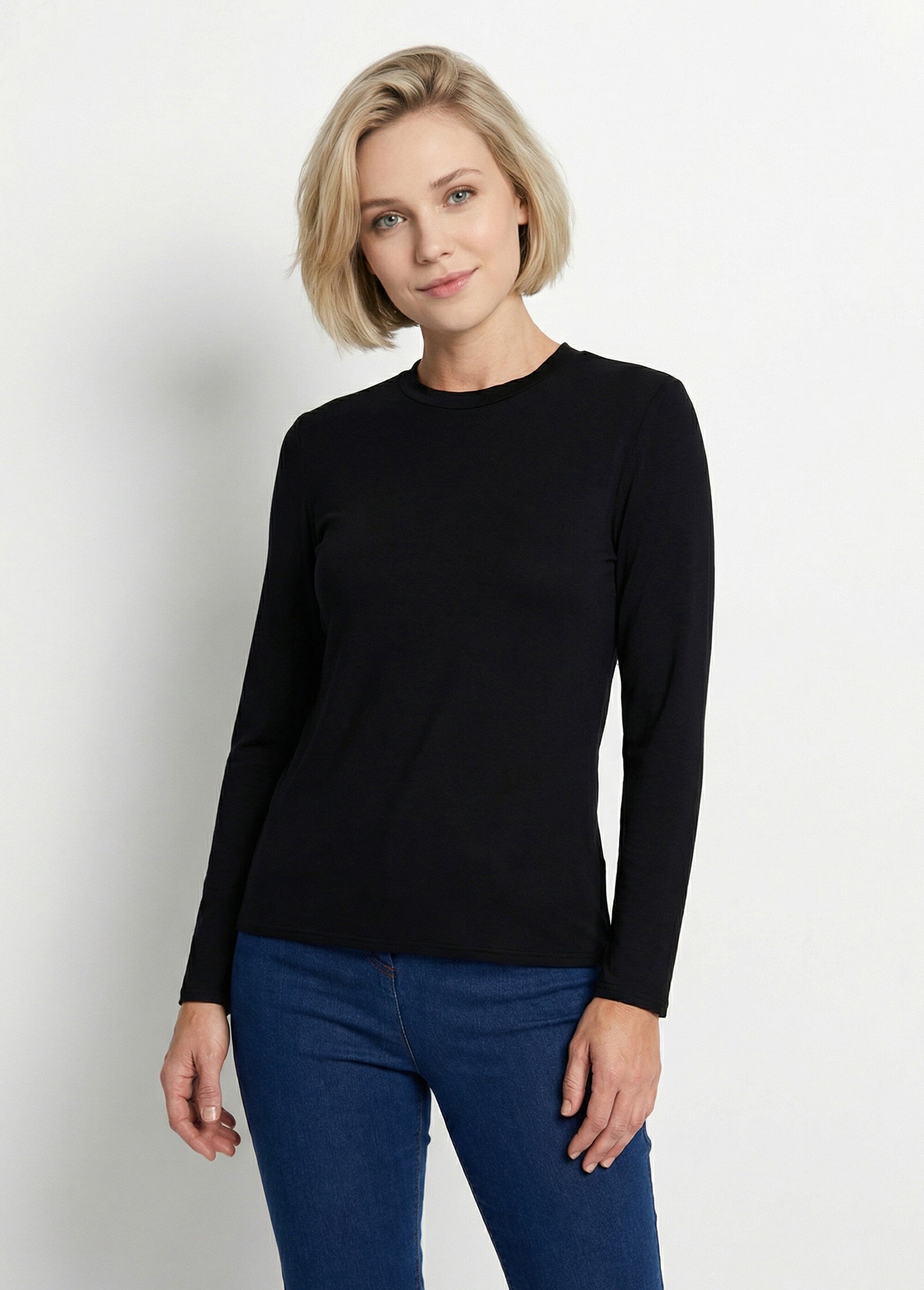 Sous-pull extensible col montant Femme Noir PARFAIT FA1
