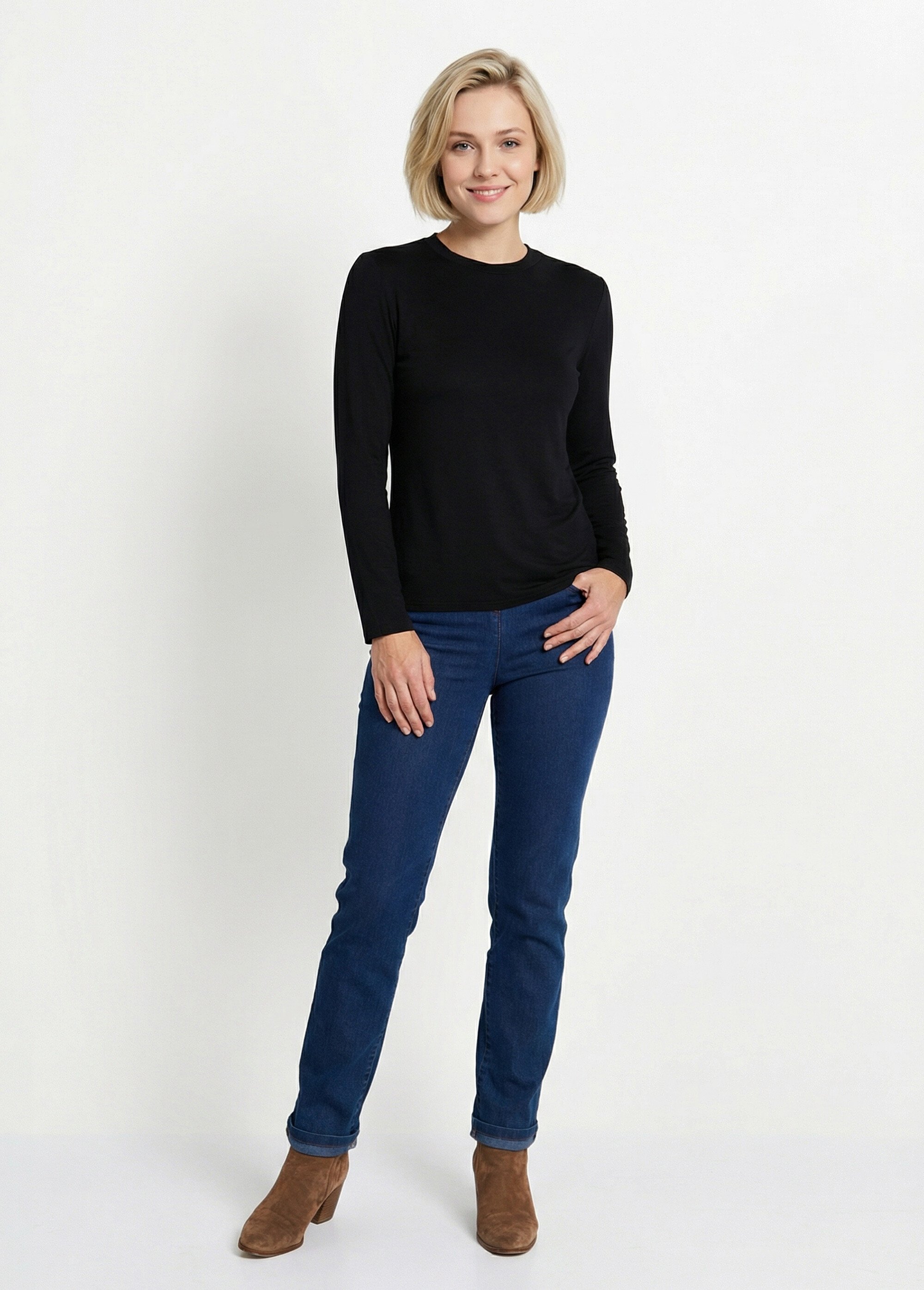 Sous-pull extensible col montant Femme Noir PARFAIT SI1