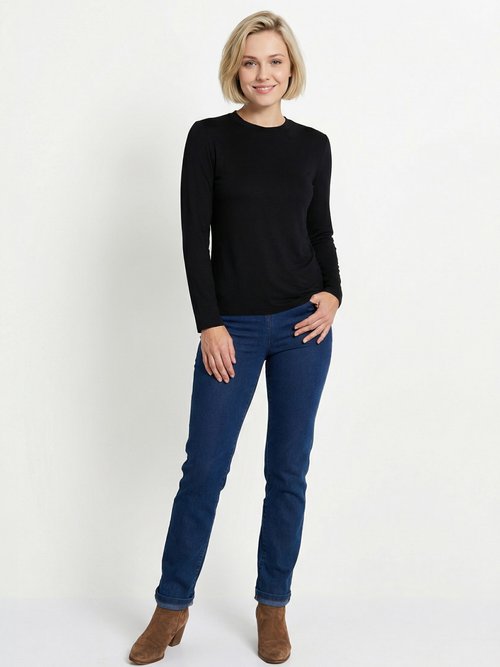 Sous-pull extensible col montant Femme Noir PARFAIT SI1