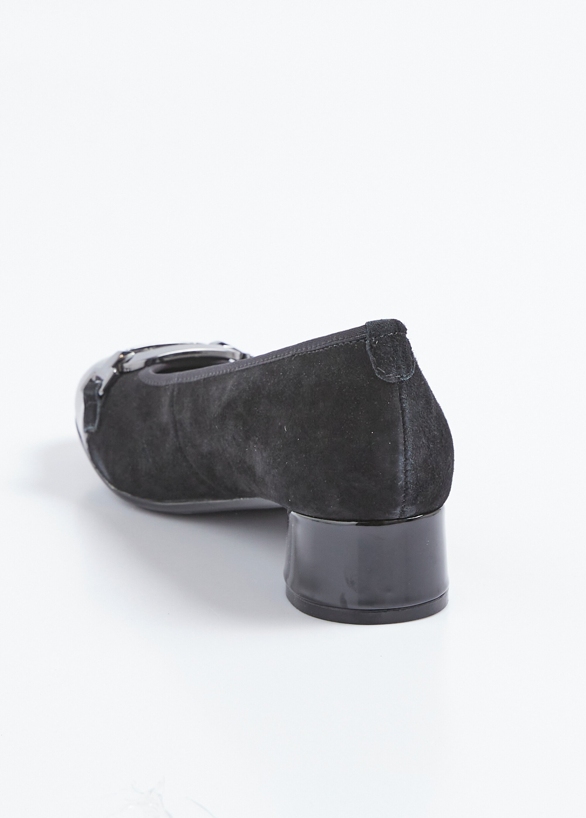Ballerines à talon cuir suédé et vernis Femme Noir TOMLILLY502 DO1