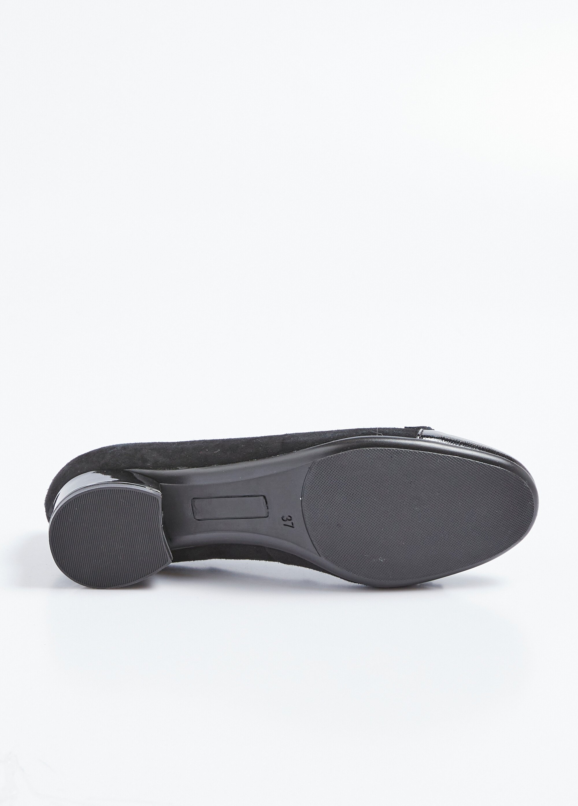 Ballerines à talon cuir suédé et vernis Femme Noir TOMLILLY502 UN1