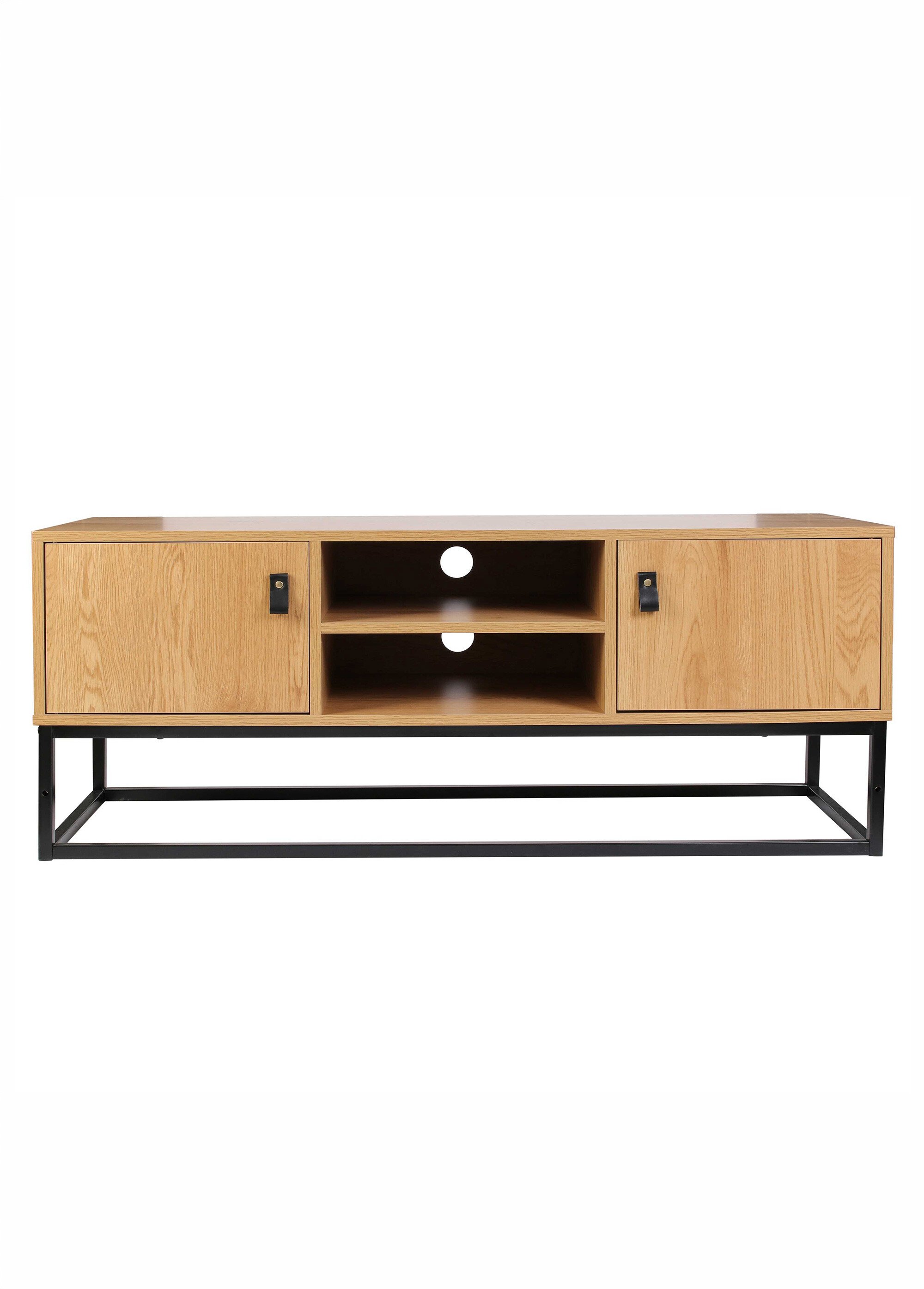 Banc TV en bois clair et métal ABBOTT