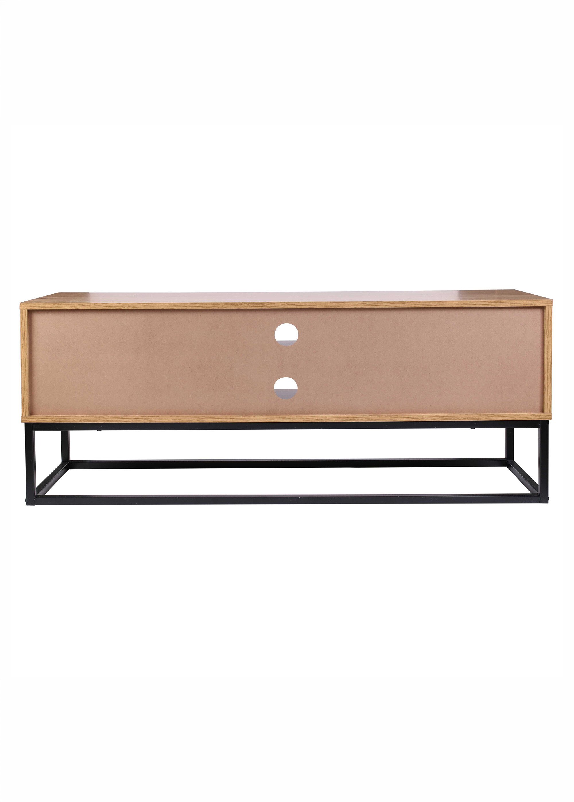 Banc TV en bois clair et métal ABBOTT BEIGE CMP-HD6626 DO1