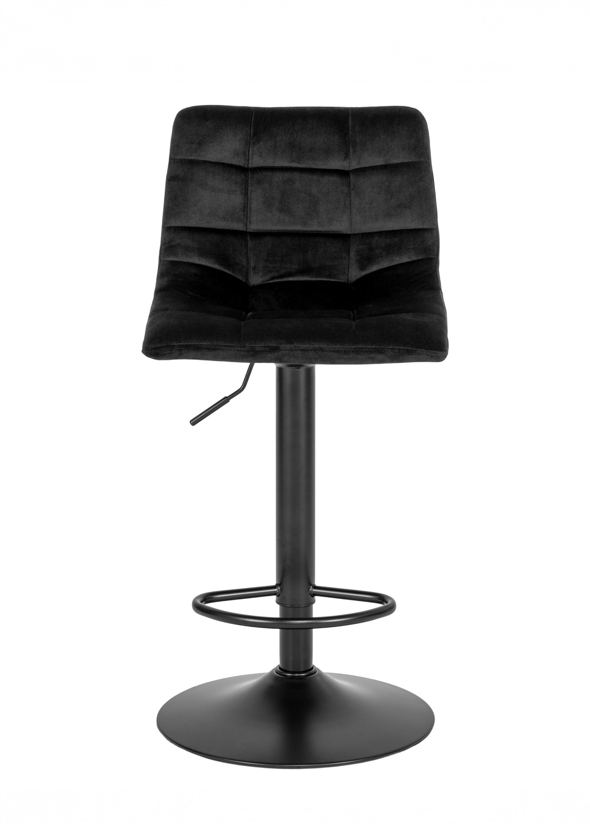 Chaise de bar matelassée en velours 2N NOIR HN-1001304 DE1